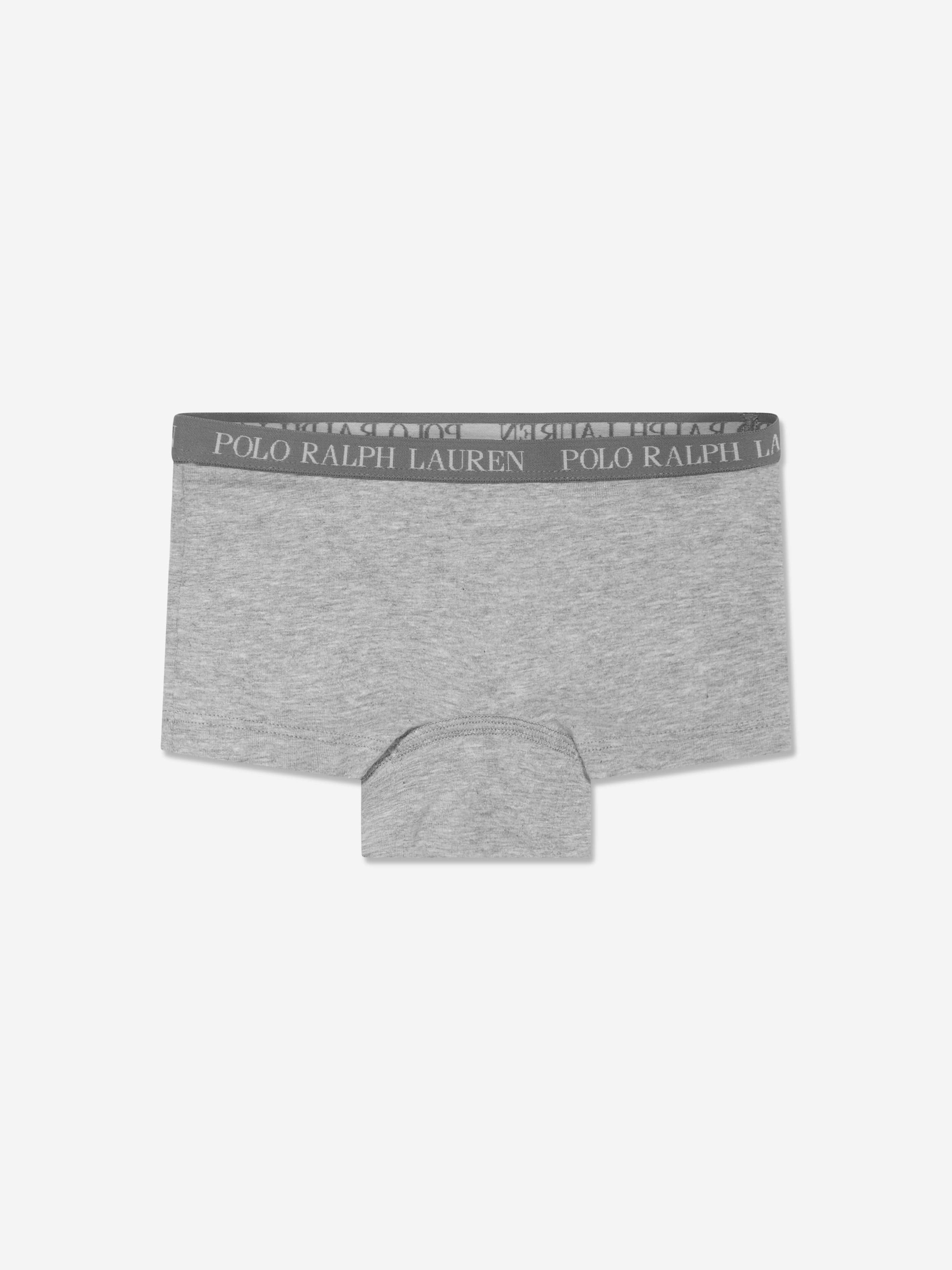 Ralph Lauren Girls 2 Pack Boxer Briefs Set in Grey