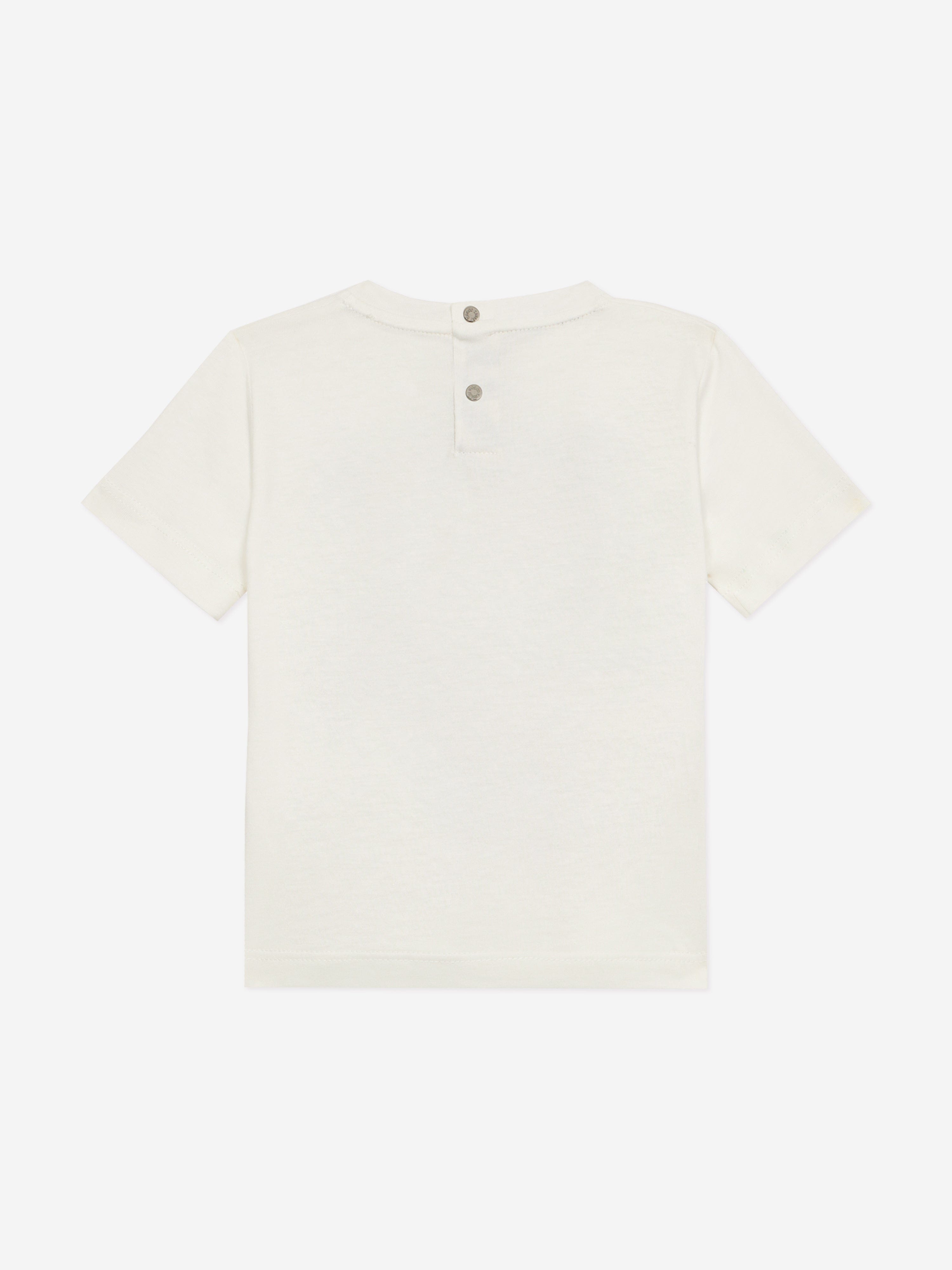 Baby Boys Safari Print T-Shirt in White