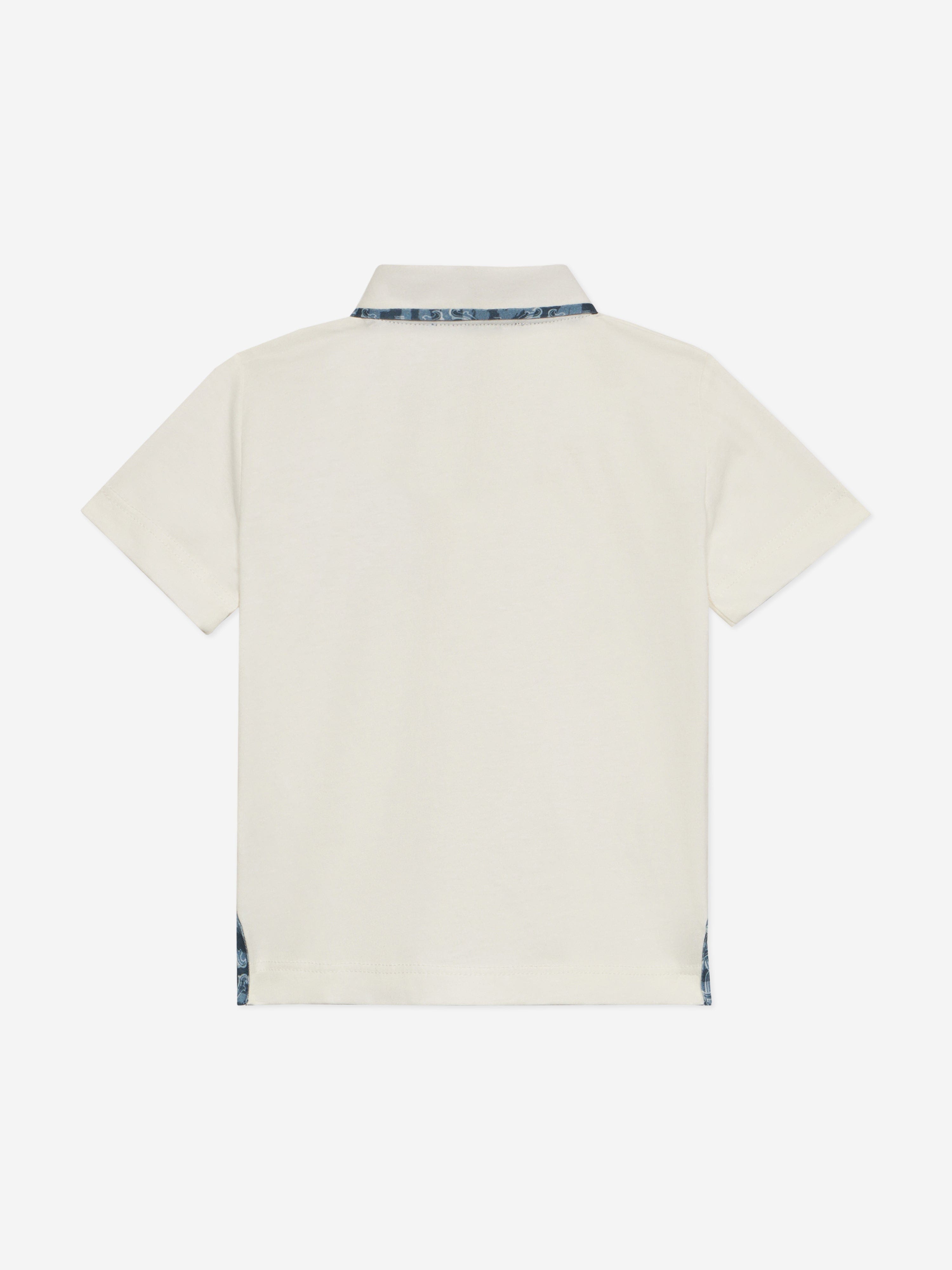 Baby Boys Logo Polo Shirt in White