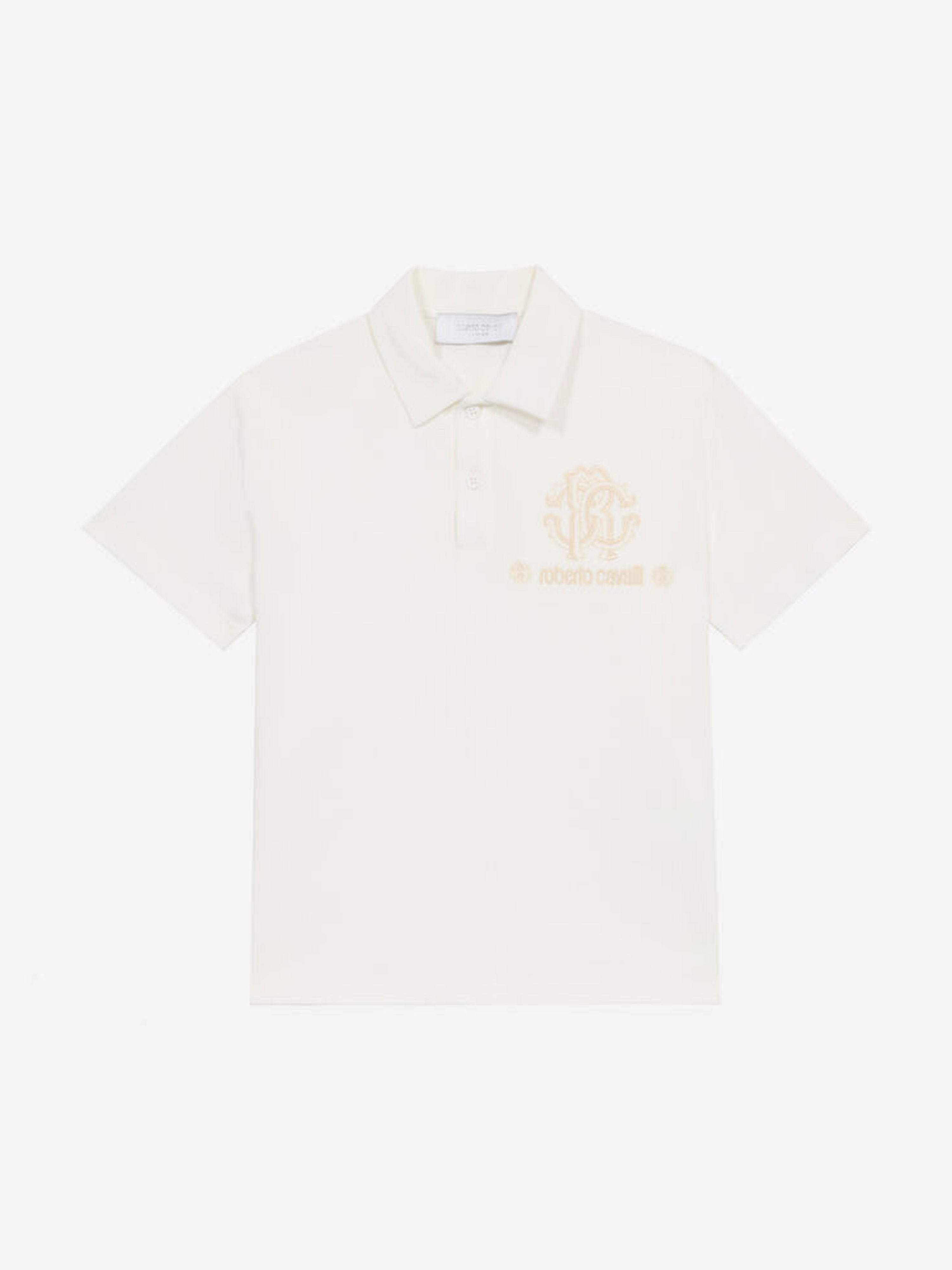 Boys Logo Polo Shirt in White