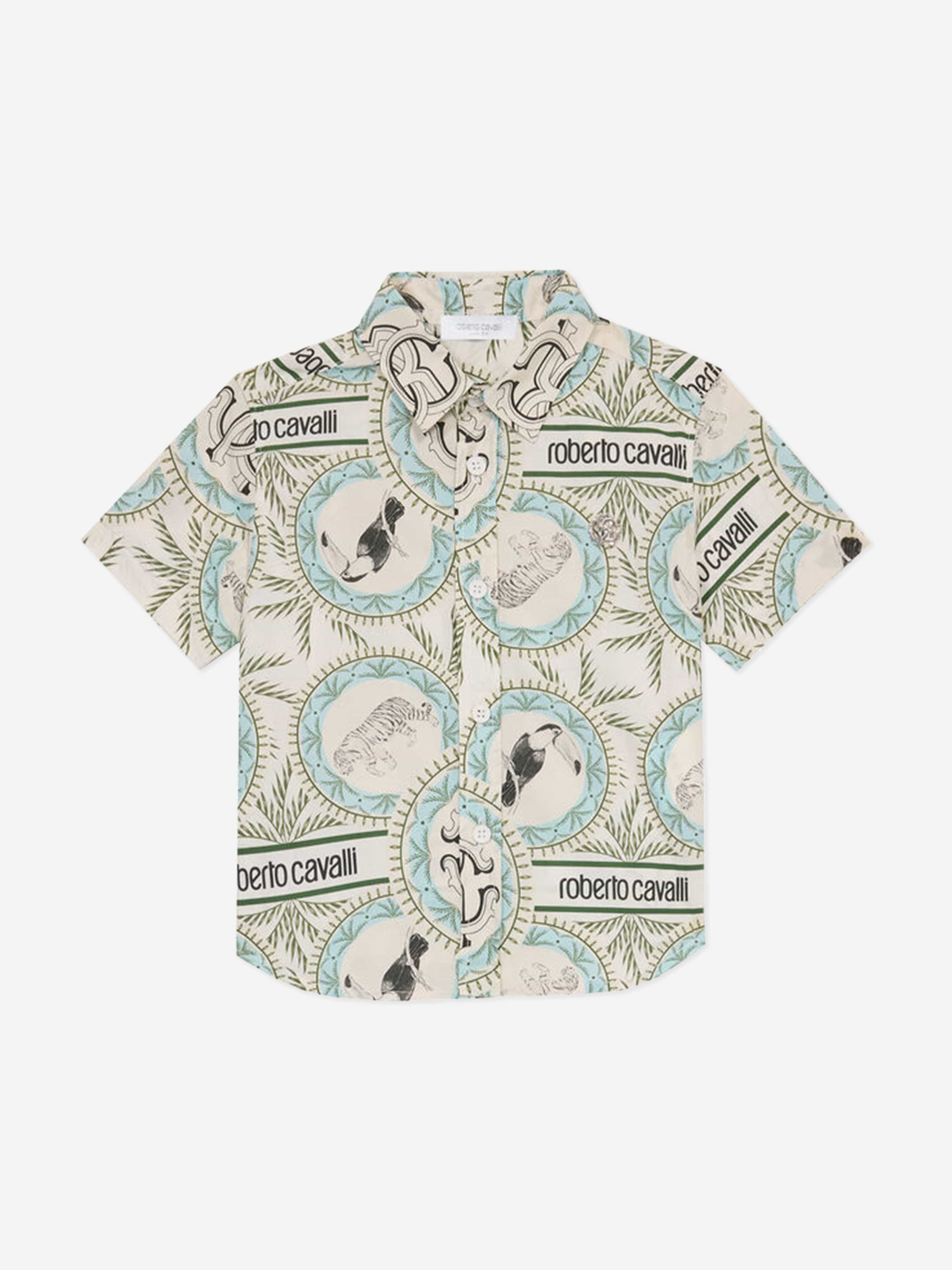 Baby Boys Stamp Logo Shirt in Multicolour
