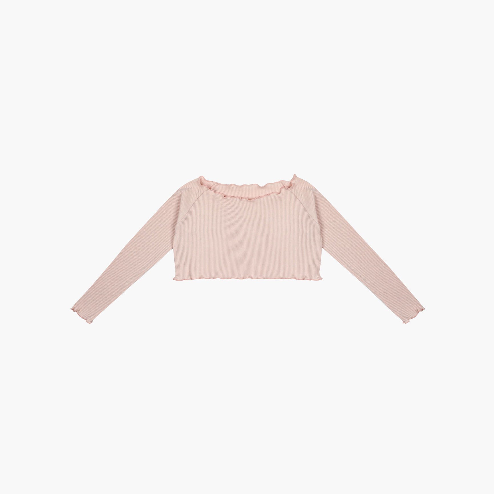 Girls Pink Crop Ballet T-Shirt