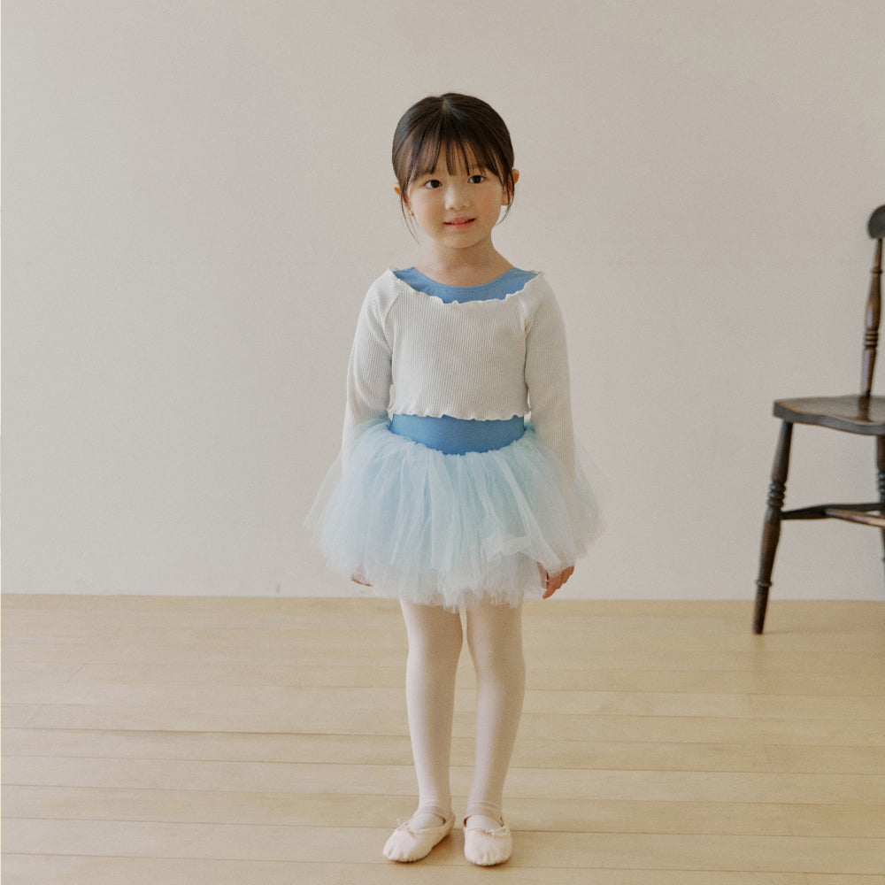 Girls White Crop Ballet T-Shirt