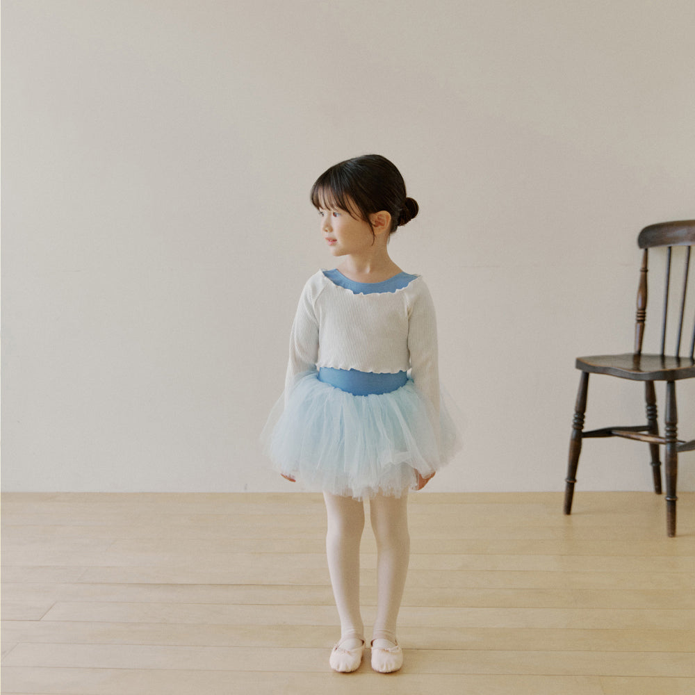Girls White Crop Ballet T-Shirt