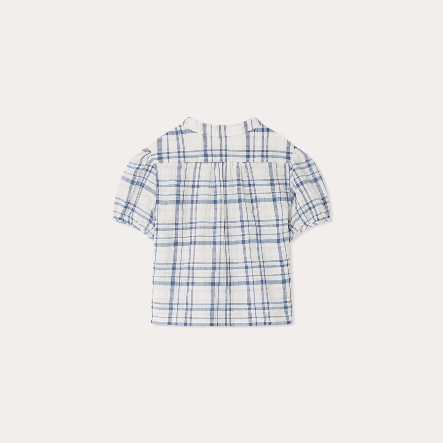 Girls Blue Check Shirt