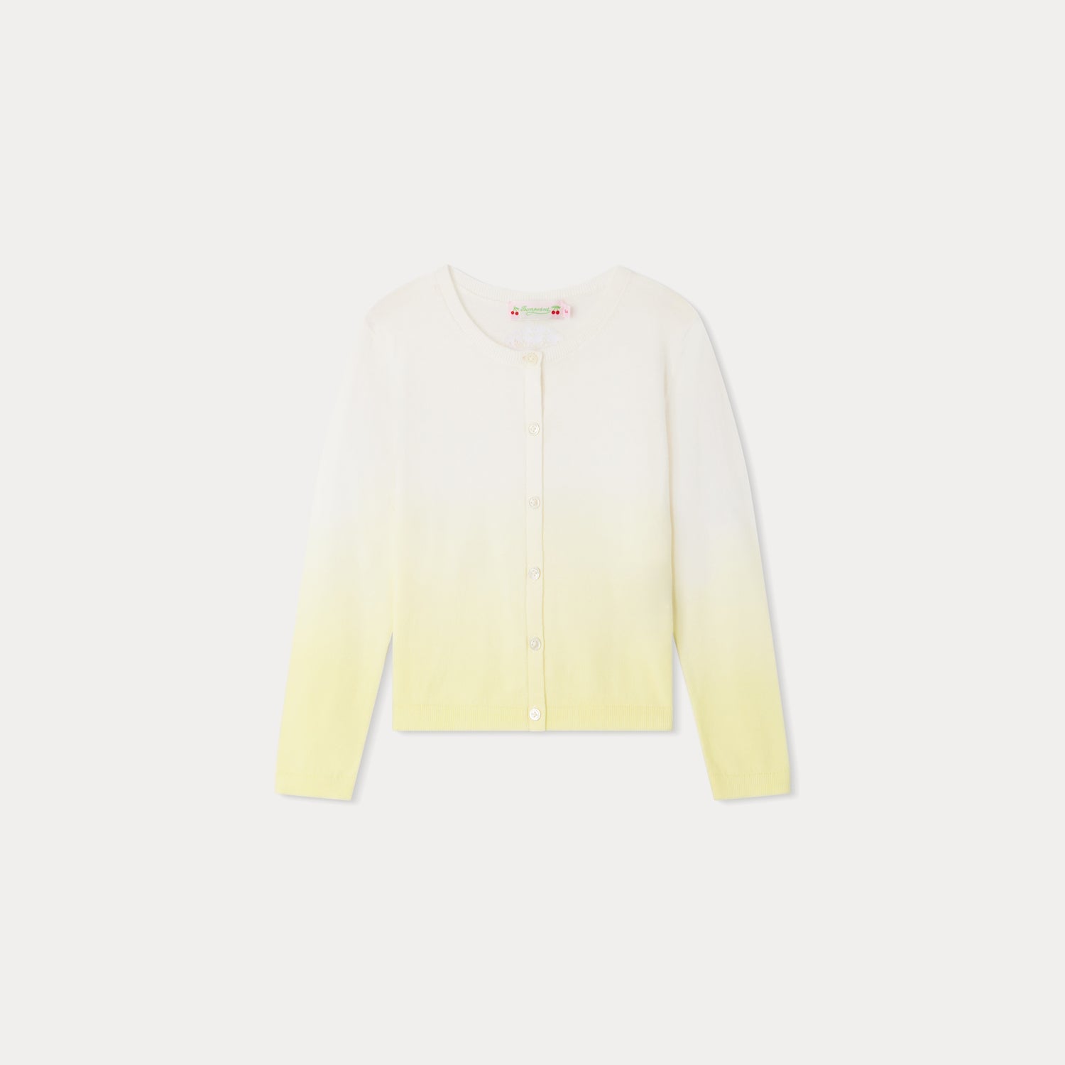 Girls Yellow Cotton Cardigan