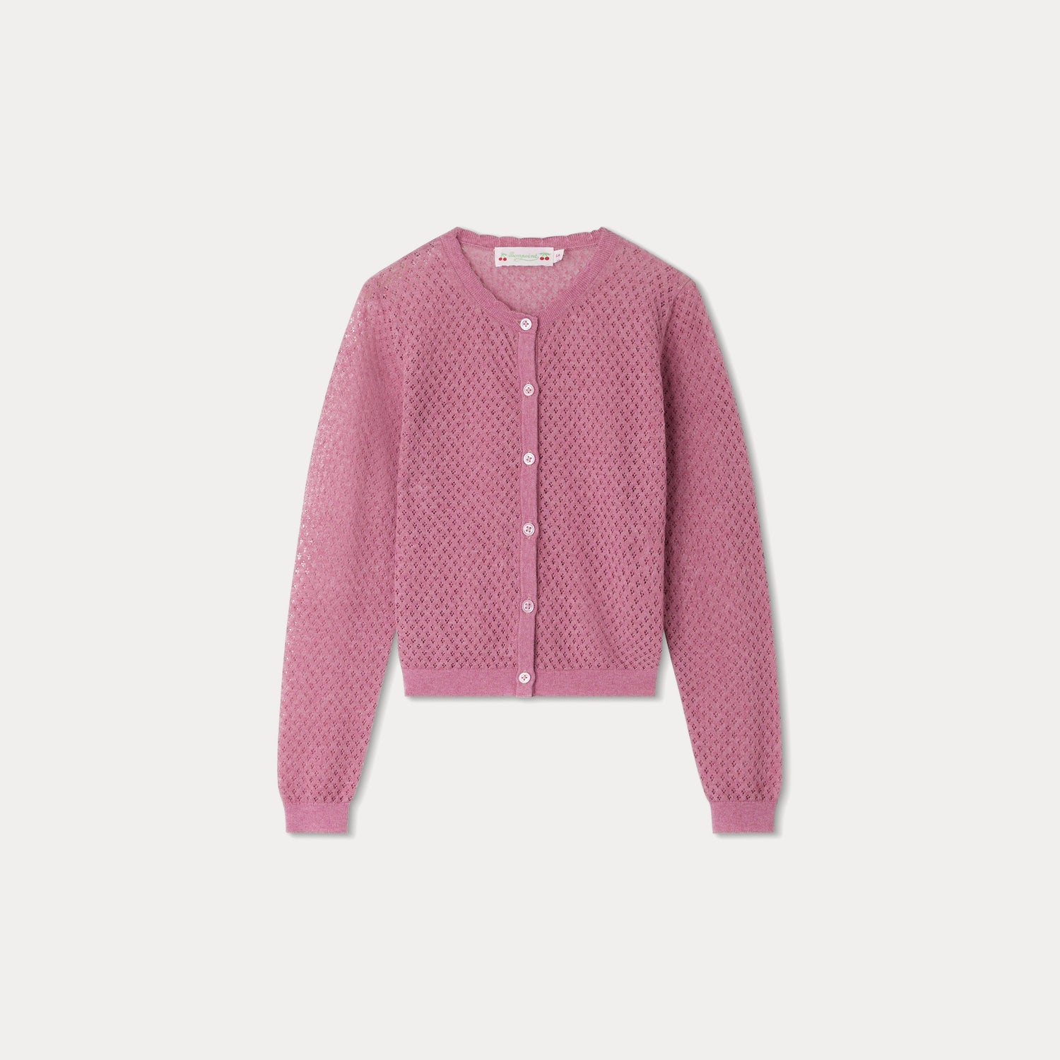 Girls Pink Knit Cardigan