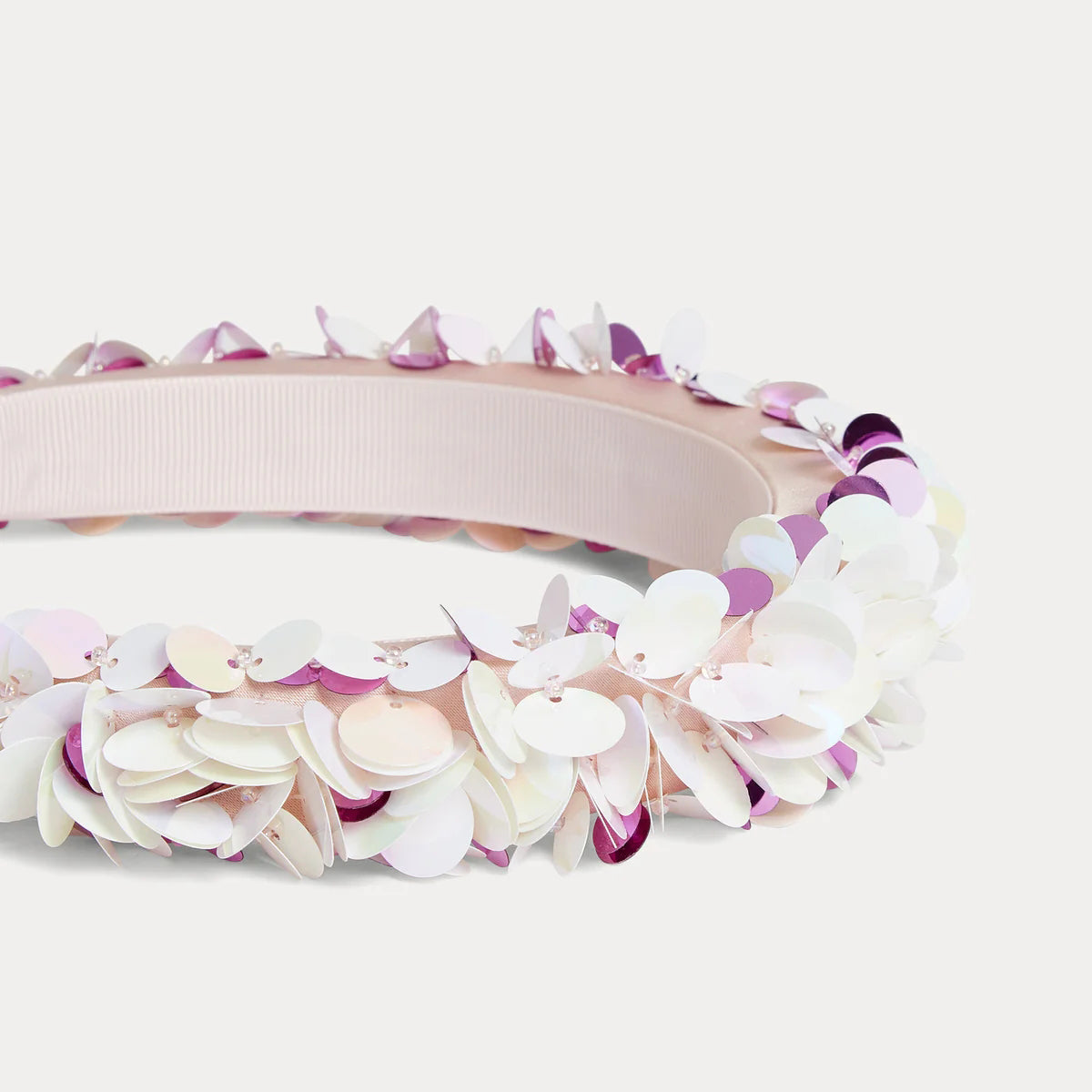 Girls Pink Sequin Headband