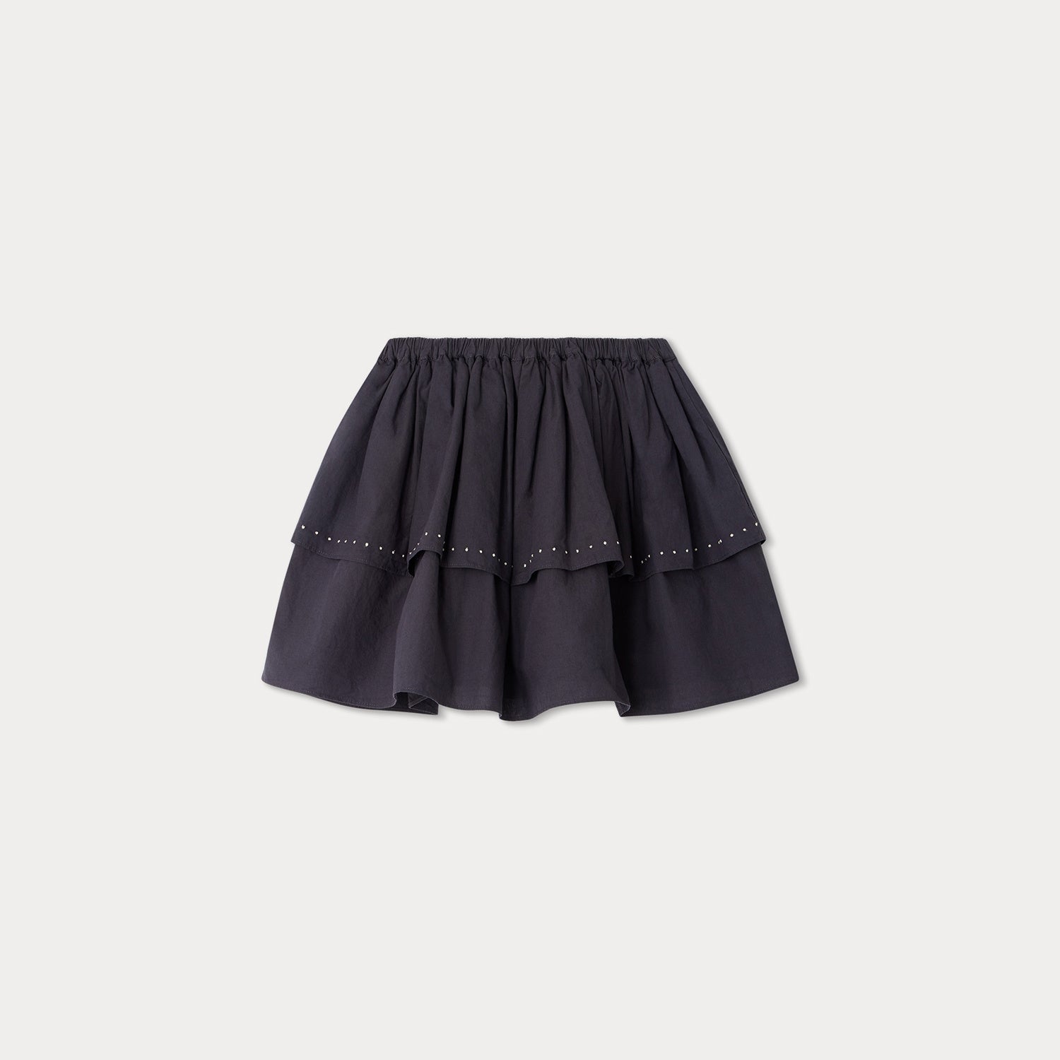 Girls Charcoal Cotton Skirt