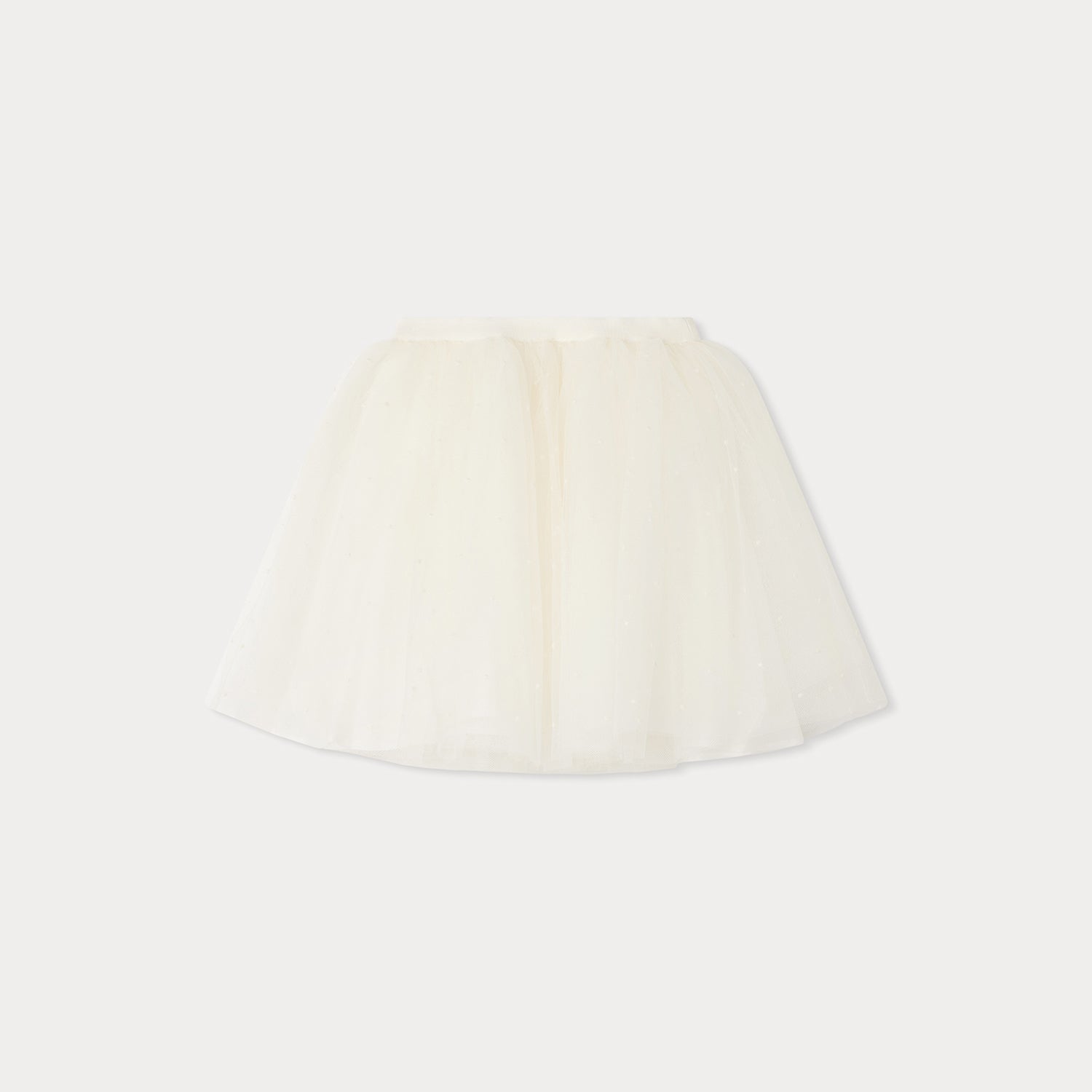 Girls White Yarn Skirt