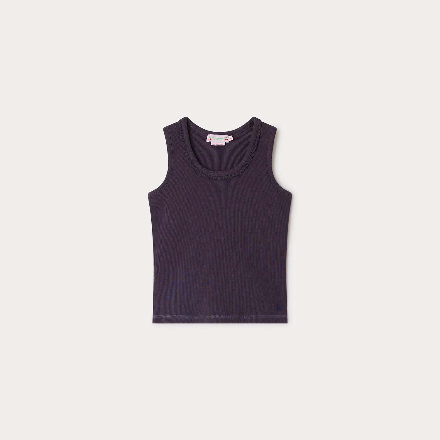 Girls Navy Cotton Vest