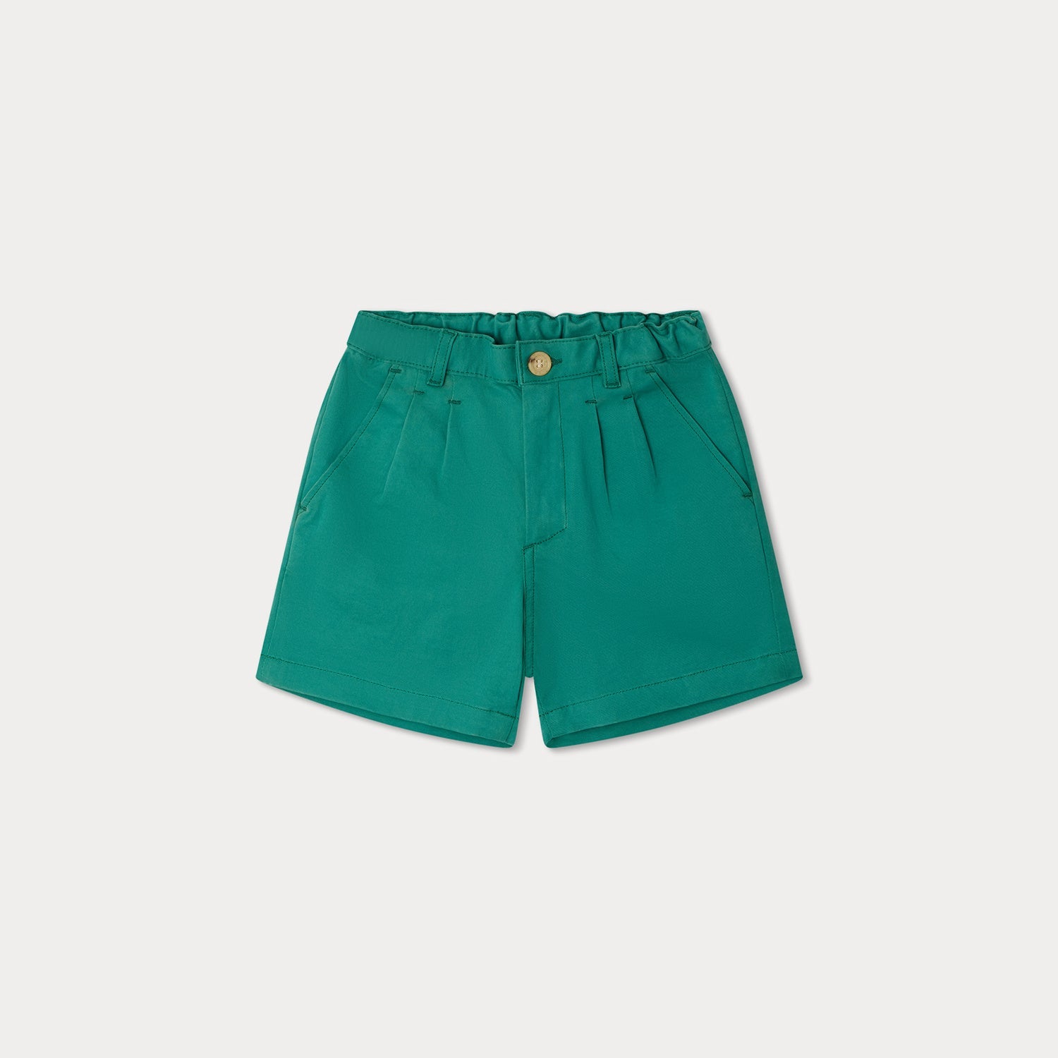 Boys & Girls Lake Green Cotton Shorts
