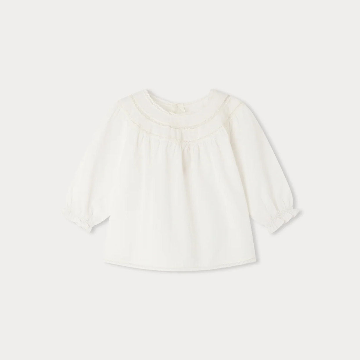 Baby Girls White Cotton Top