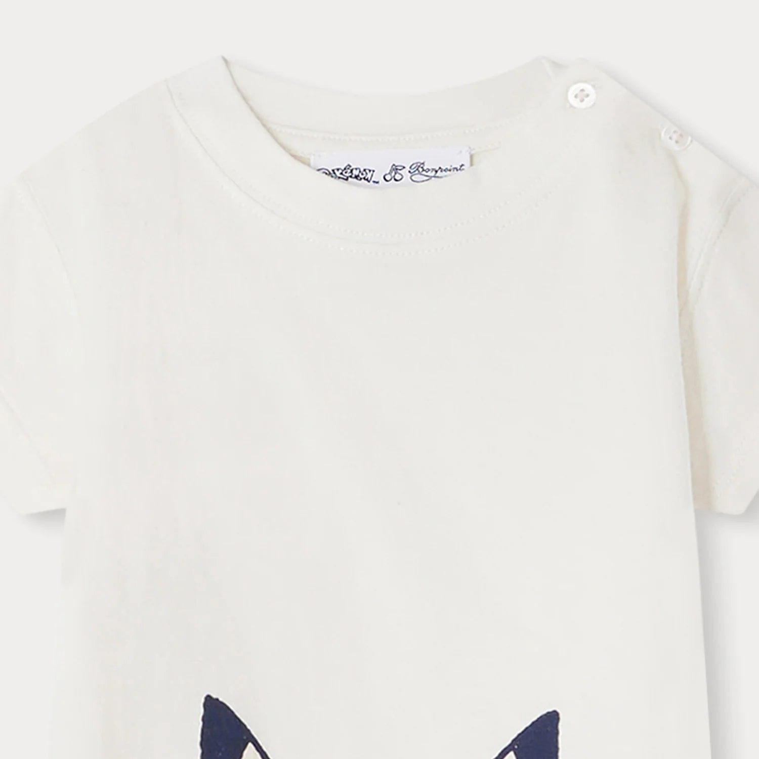 Baby Boys & Girls White Printed Cotton T-Shirt