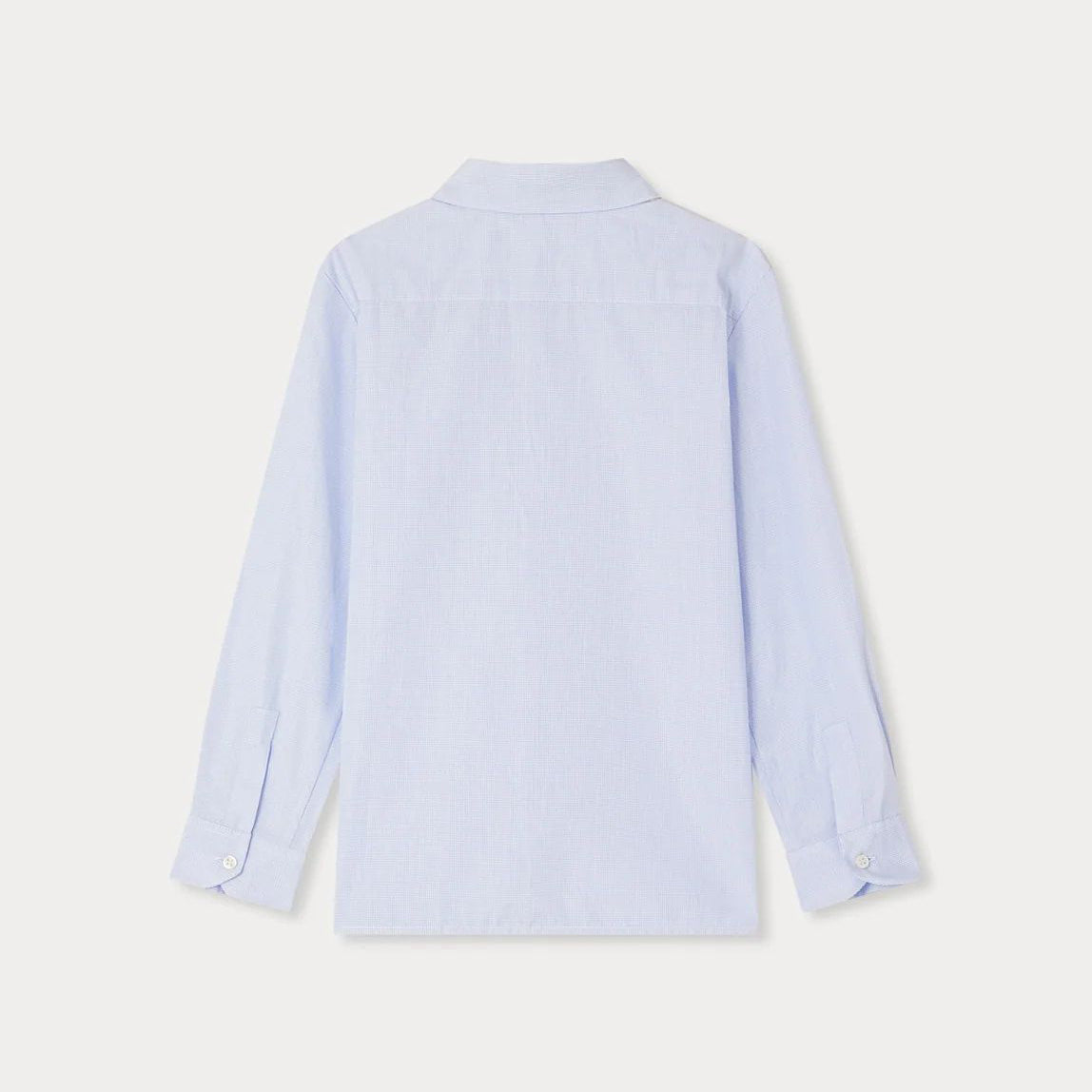 Boys Light Blue Check Cotton Shirt