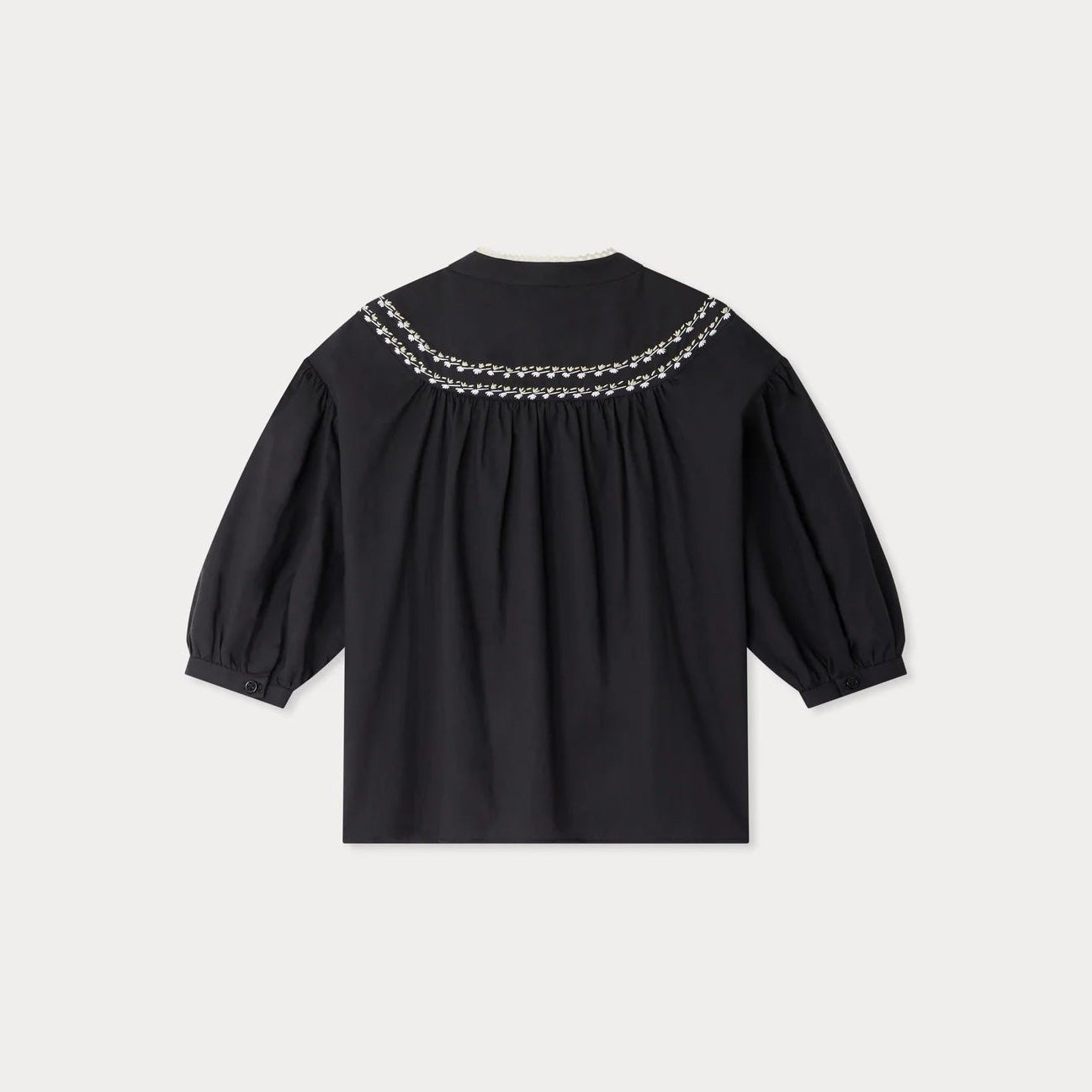 Girls Black Cotton Shirt