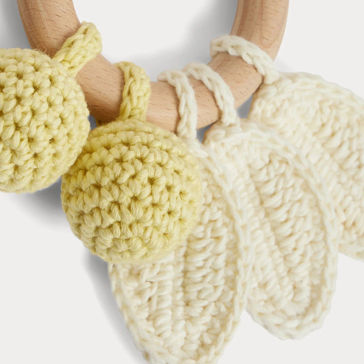 Baby Boys & Girls Yellow Knit Rattle