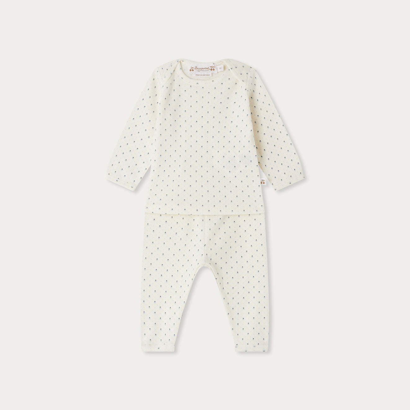 Baby Boys & Girls Ivory Dots Cotton Set