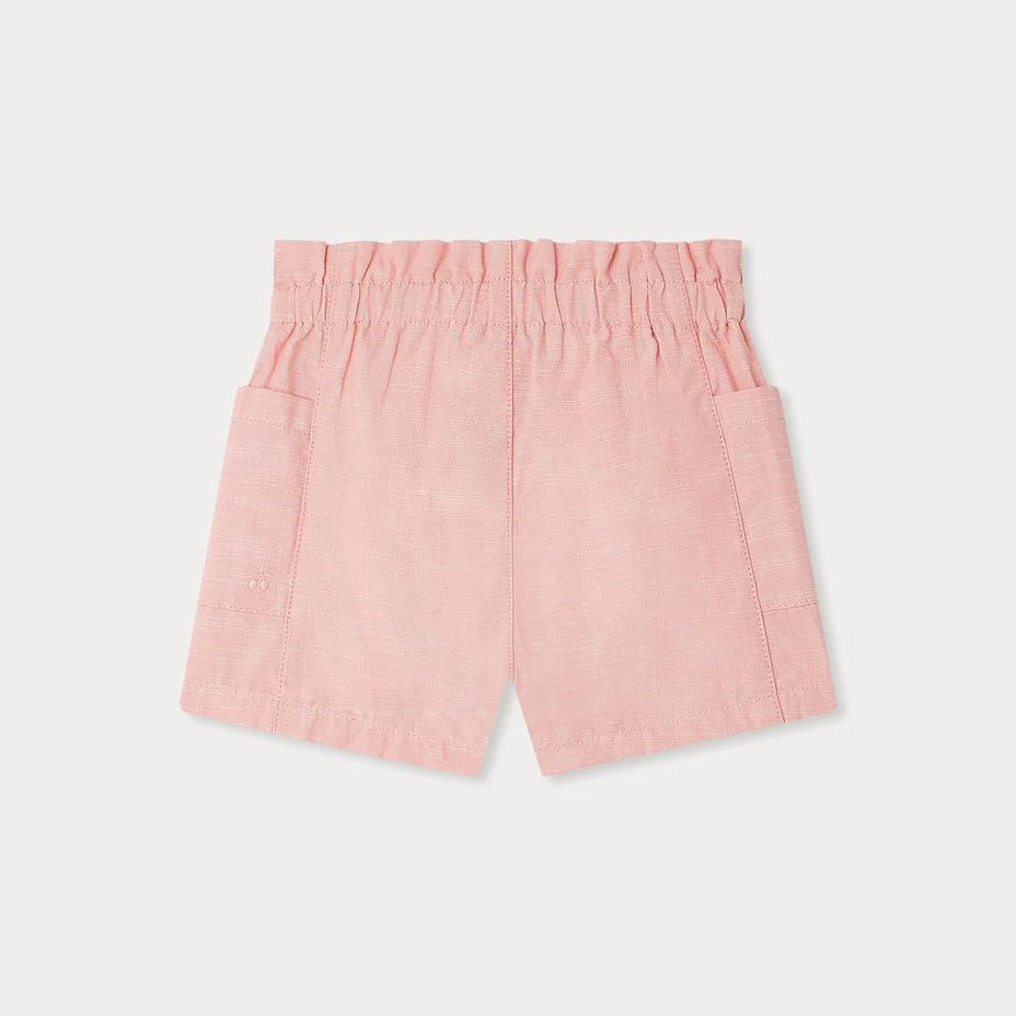 Baby Girls Pink Cotton Shorts