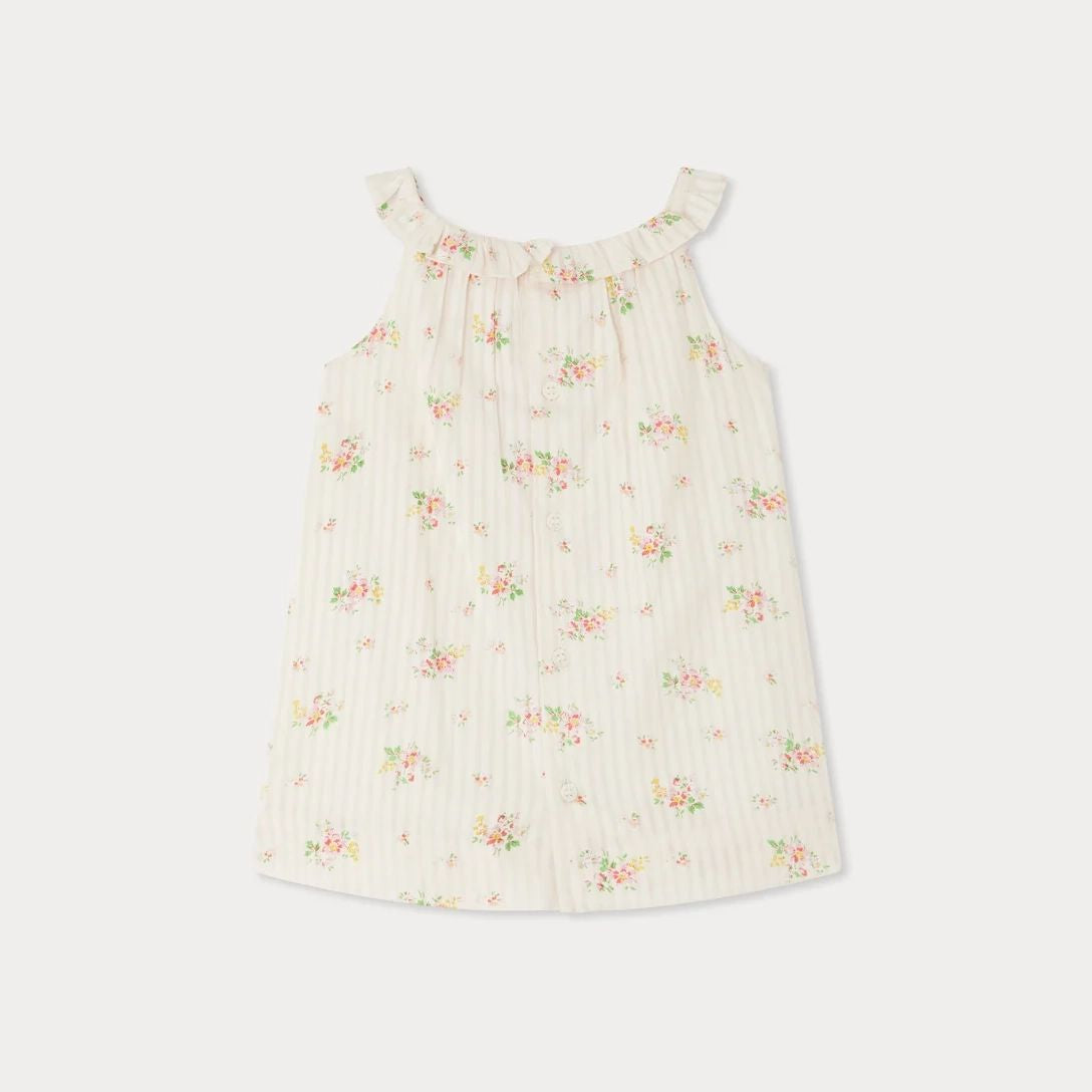 Baby Girls Ivory Floral Cotton Dress