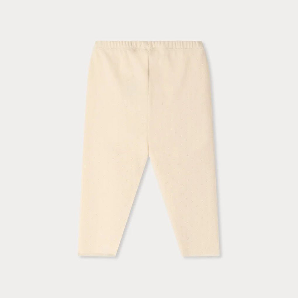 Baby Girls Beige Cotton Leggings