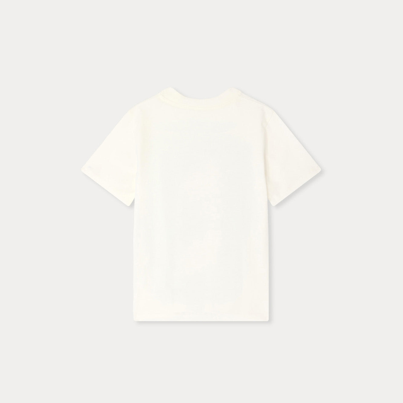 Boys White Puppy Printed Cotton T-Shirt