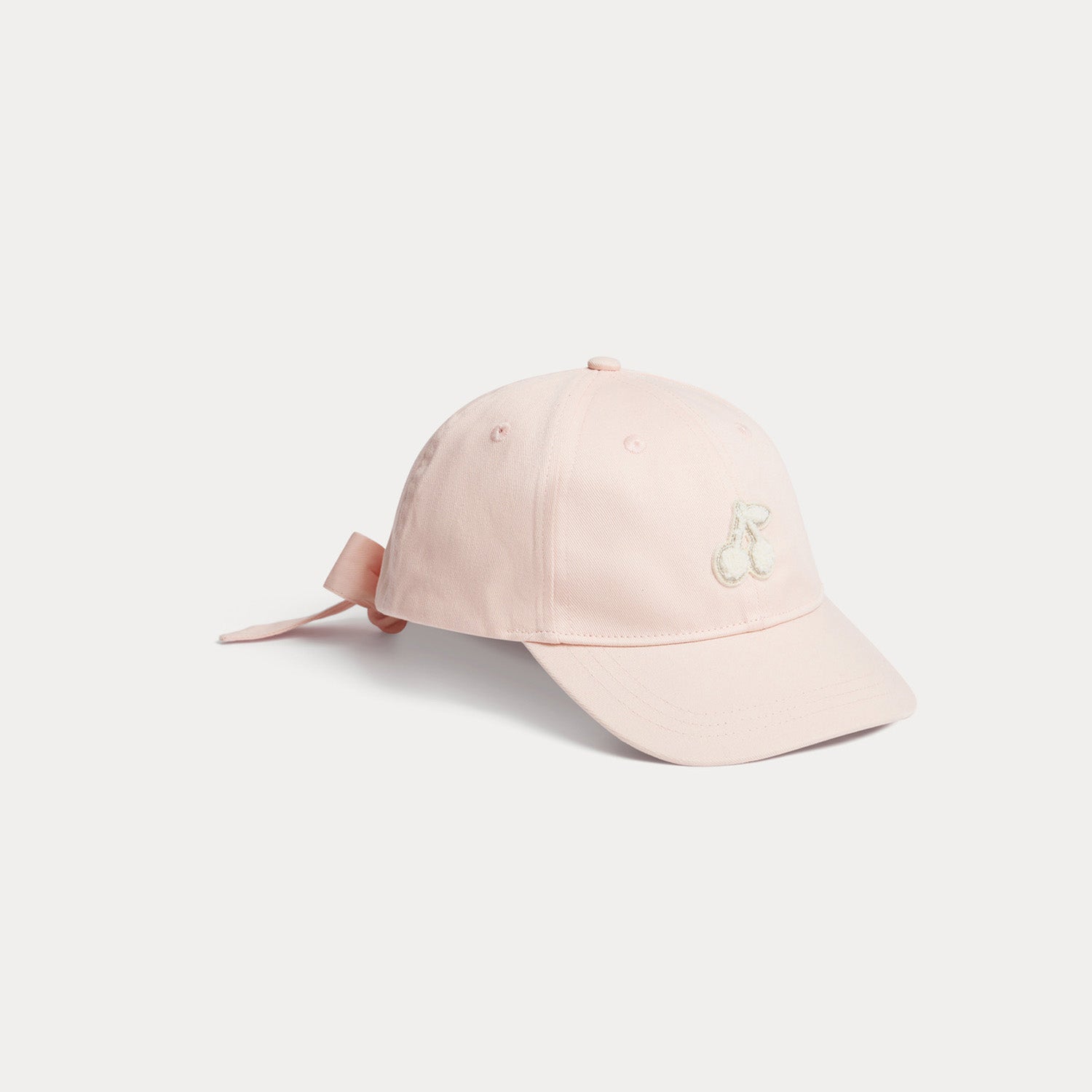 Girls Light Pink Cotton Cap