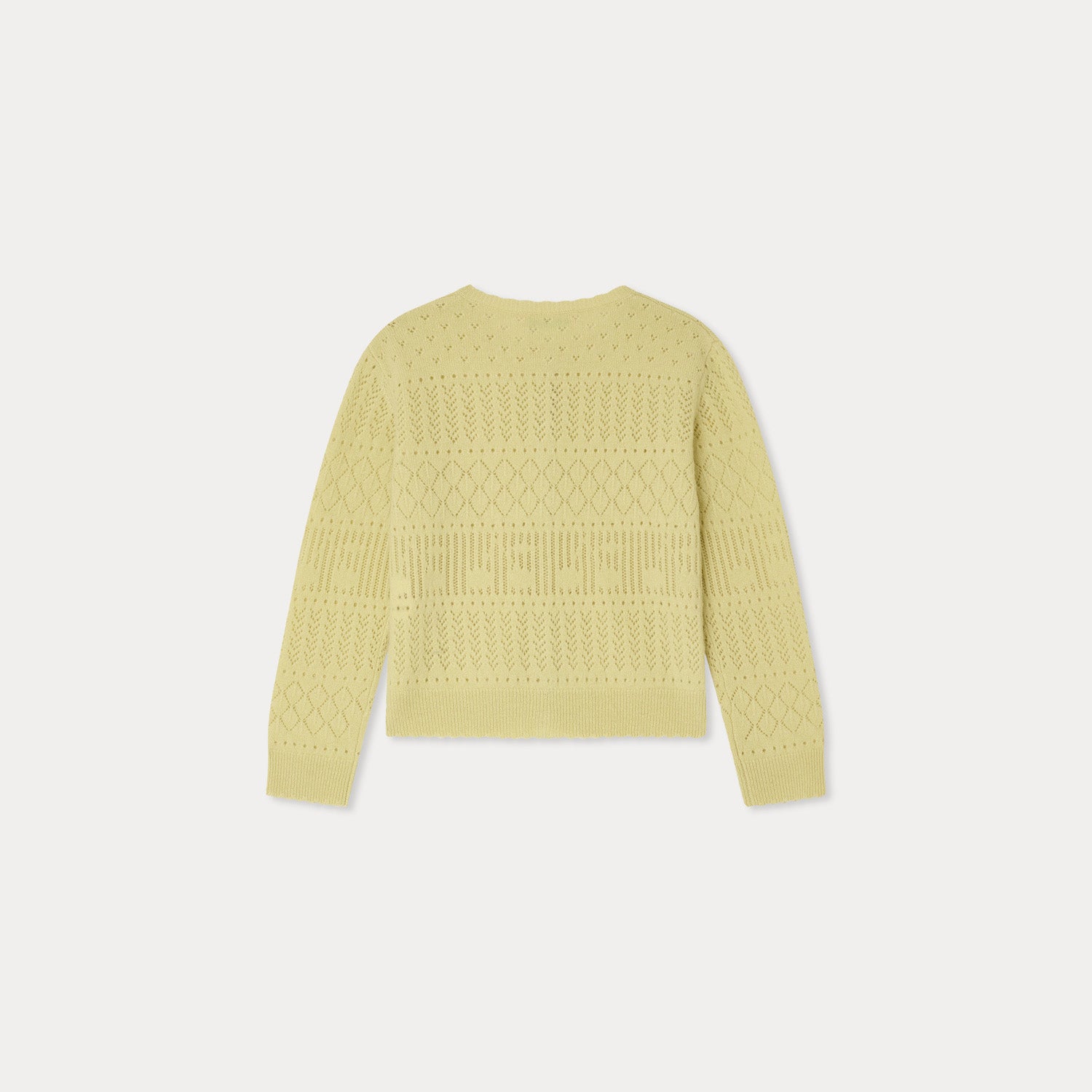 Girls Yellow Cashmere Cardigan