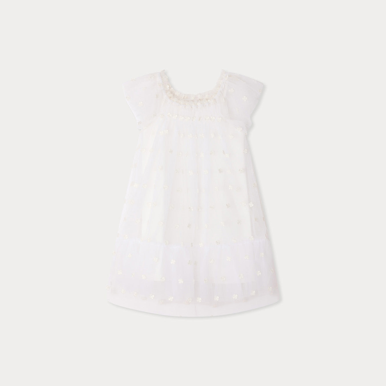 Girls White Tulle Dress