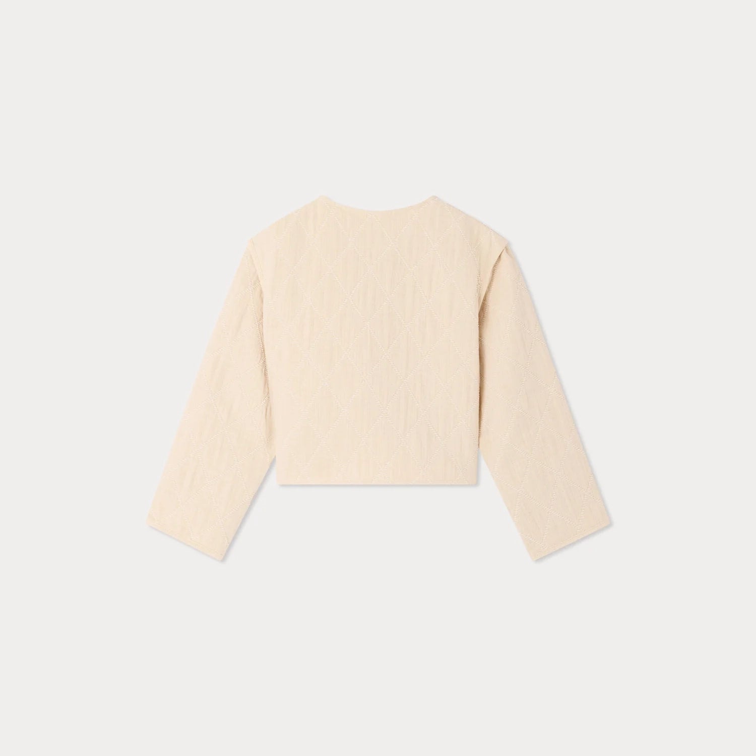 Girls Ivory Cotton Jacket