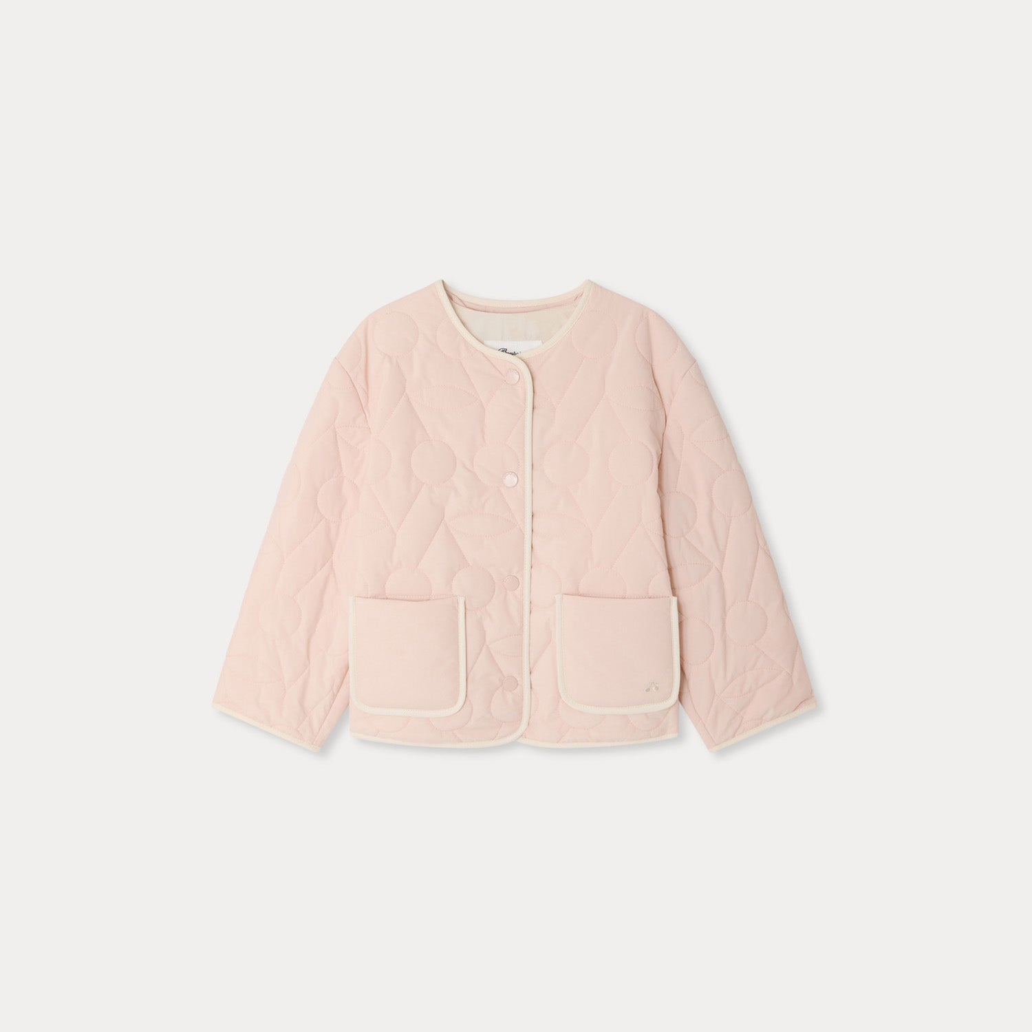 Girls Light Pink Padded Jacket