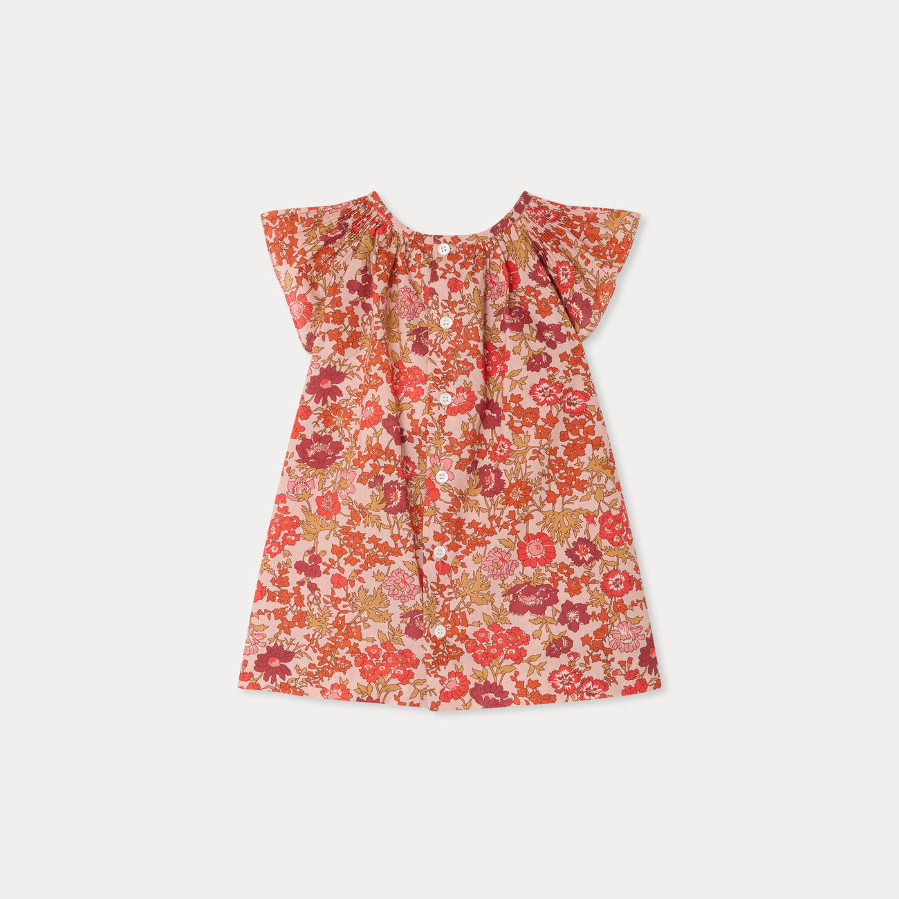 Baby Girls Pink Flower Cotton Dress