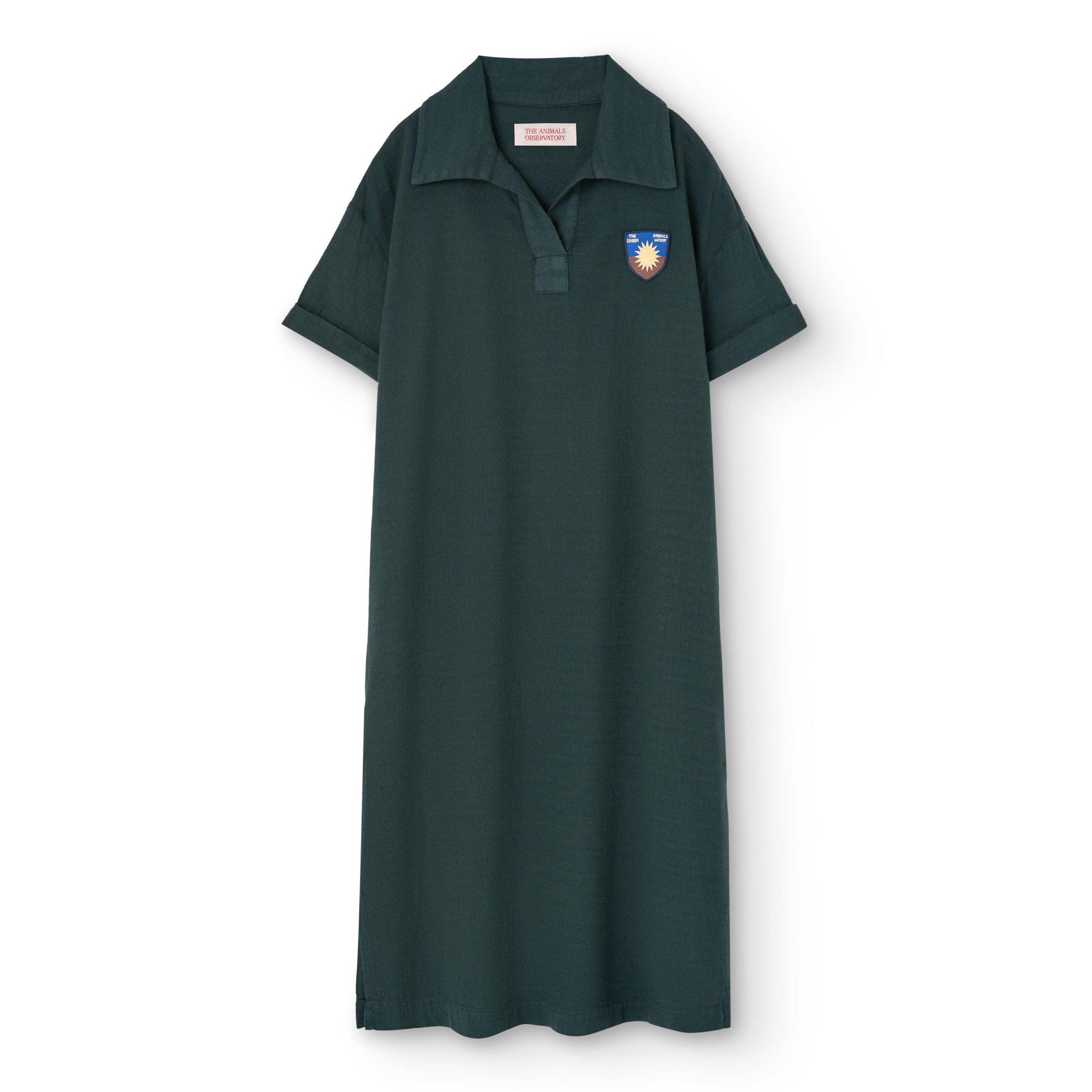 Girls Dark Green Cotton Dress