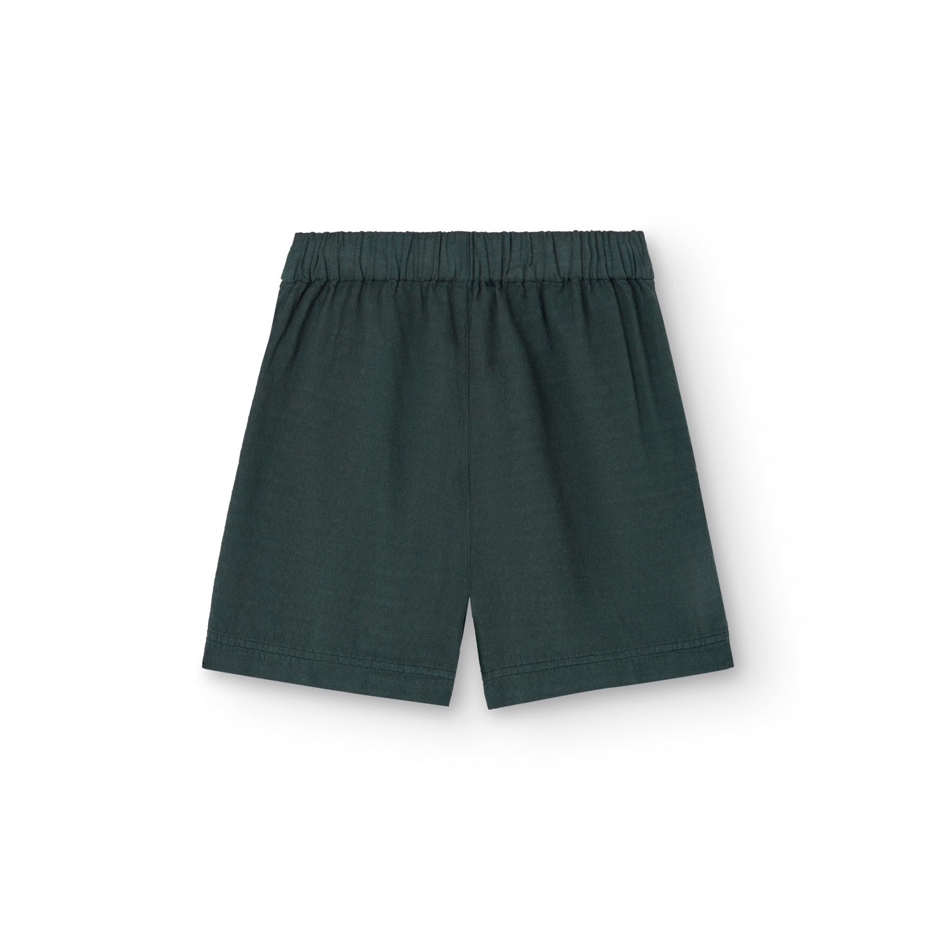 Boys & Girls Dark Green Cotton Shorts
