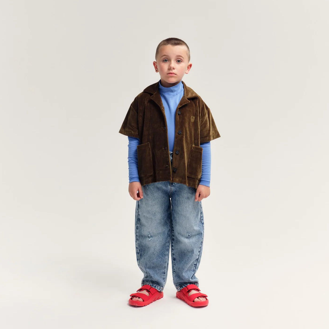 Boys & Girls Blue Cotton T-Shirt