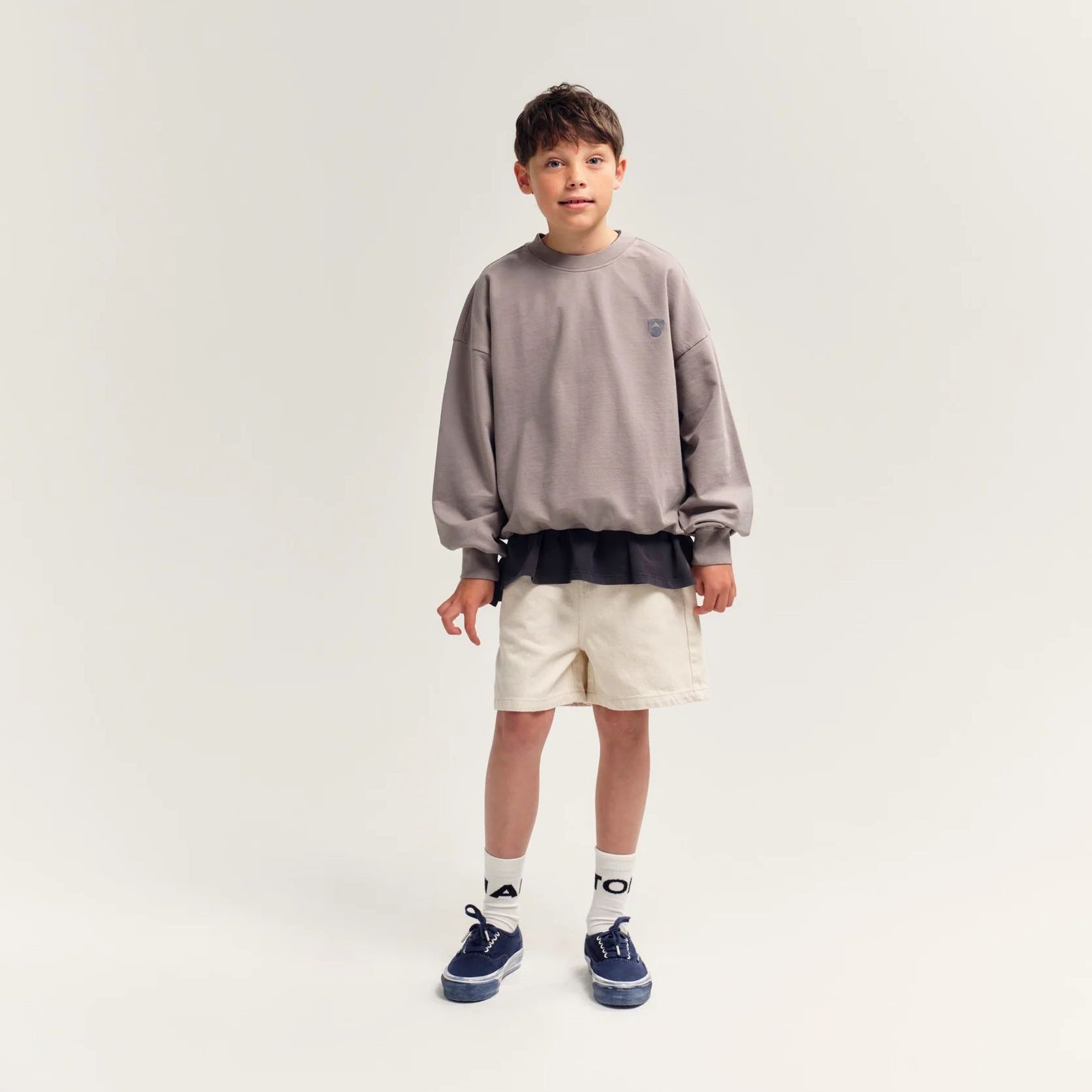 Boys & Girls Brown Cotton Sweatshirt