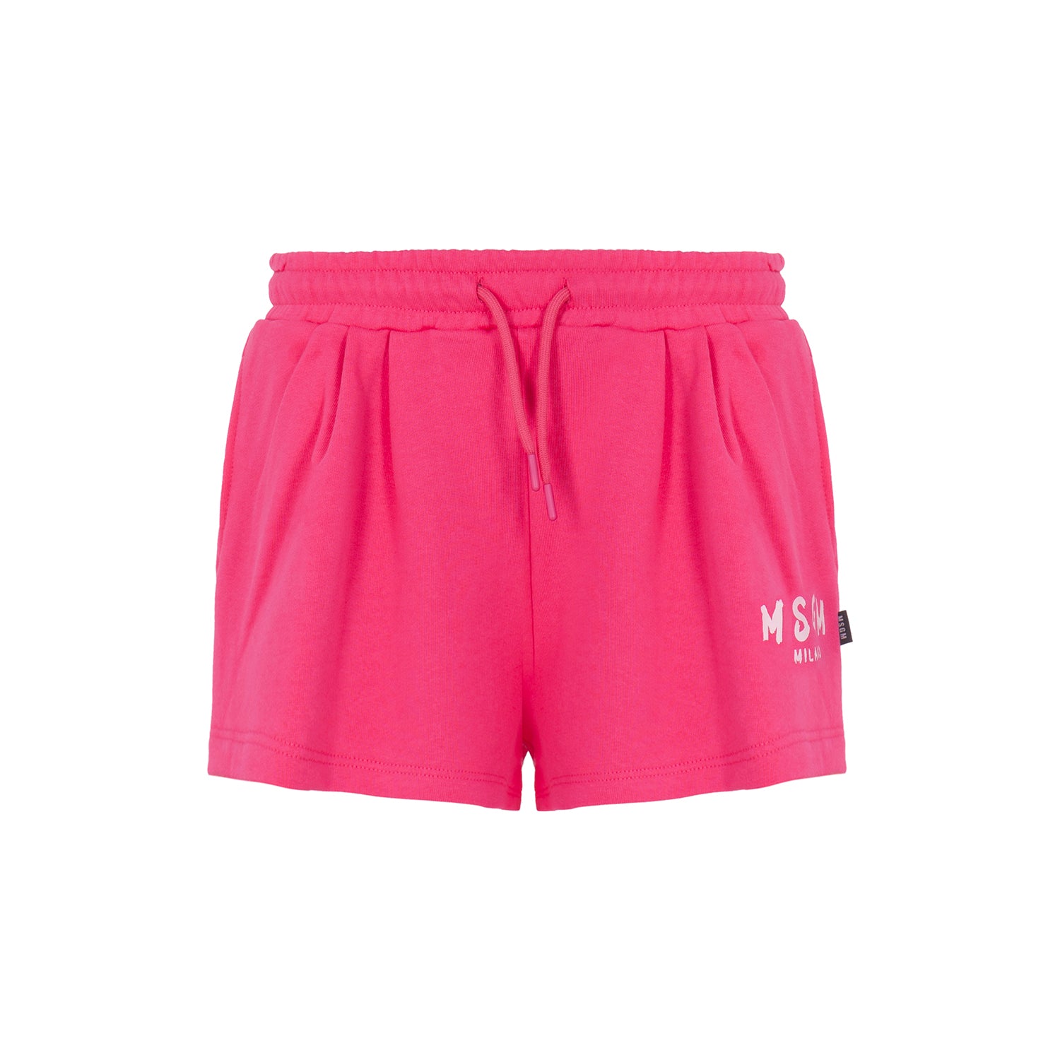 Girls Fuchsia Logo Cotton Shorts