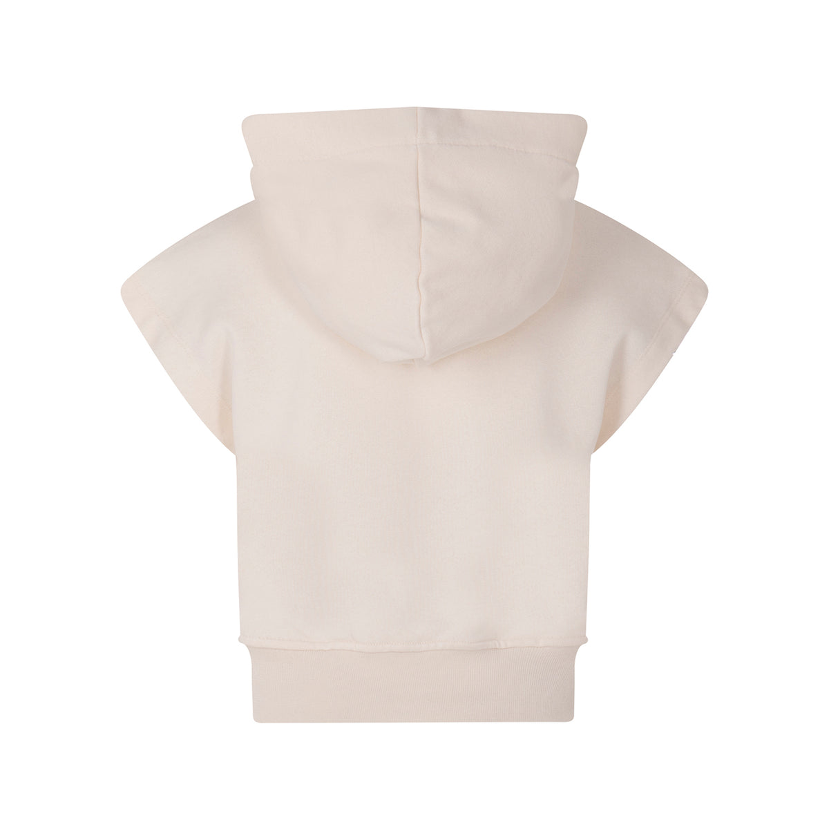 Sweat à capuche unisexe crème à logo