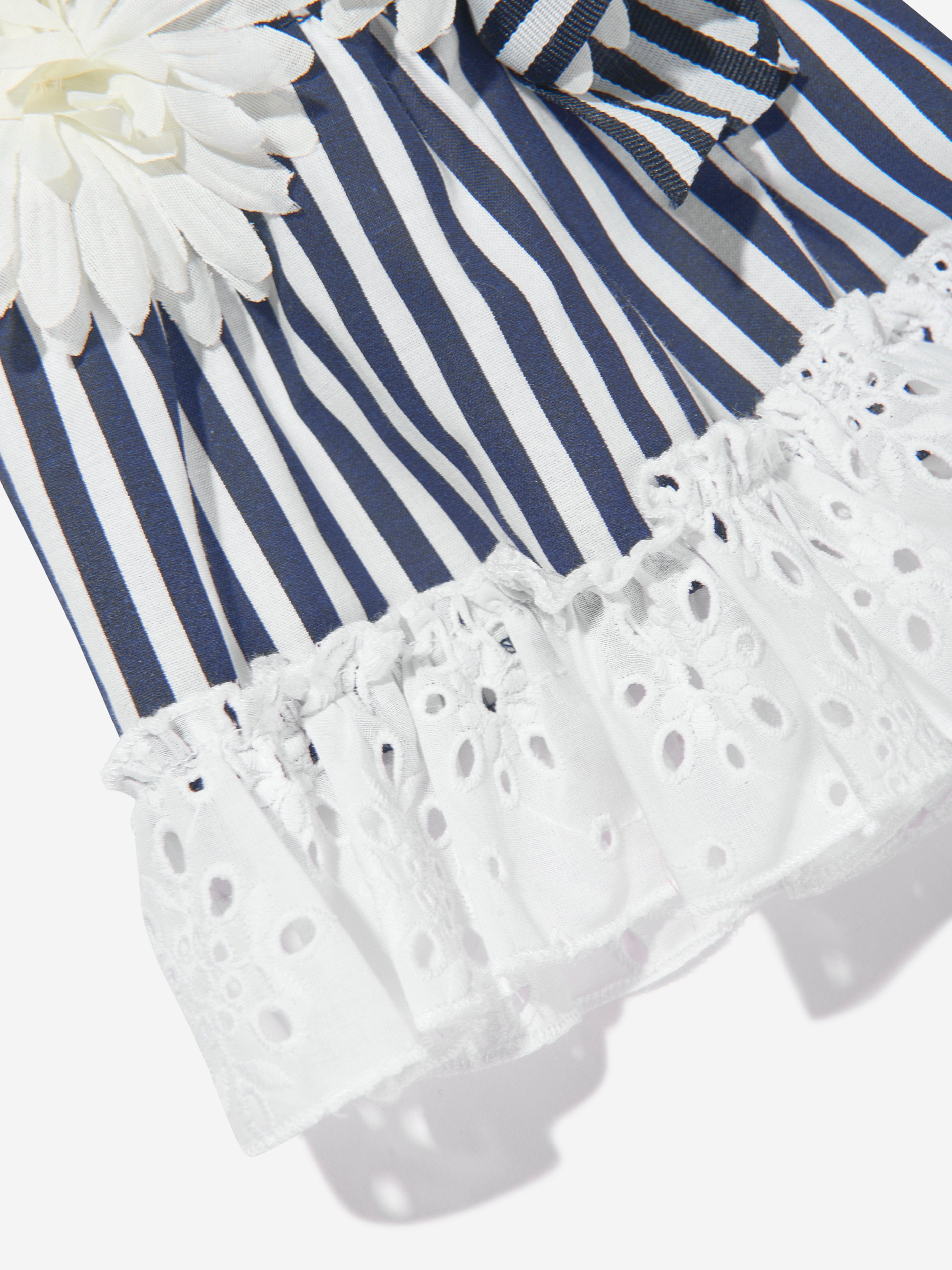 Selini Action Girls Striped Flower Skirt in Blue