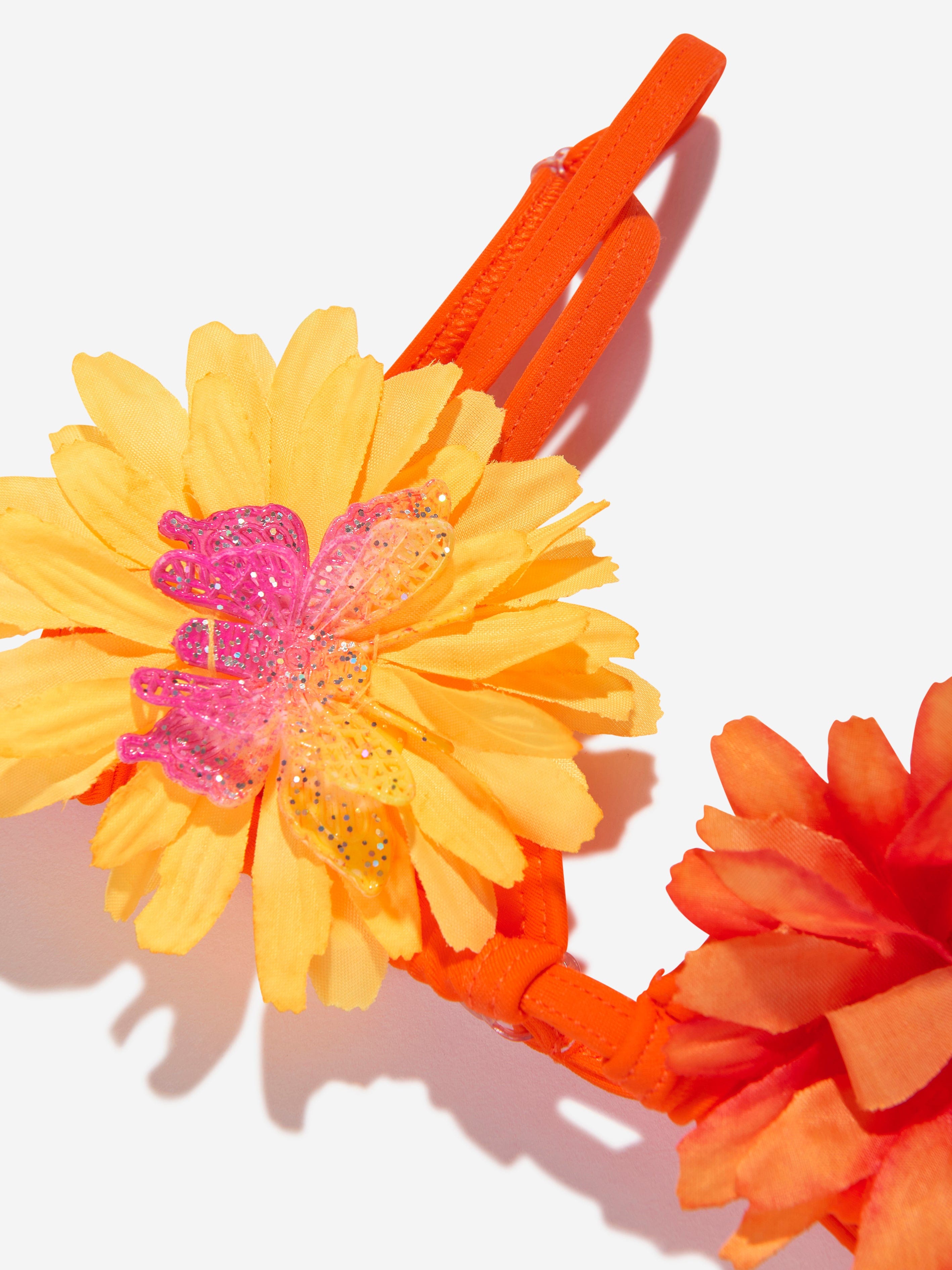 Selini Action Girls Flower Bikini in Orange