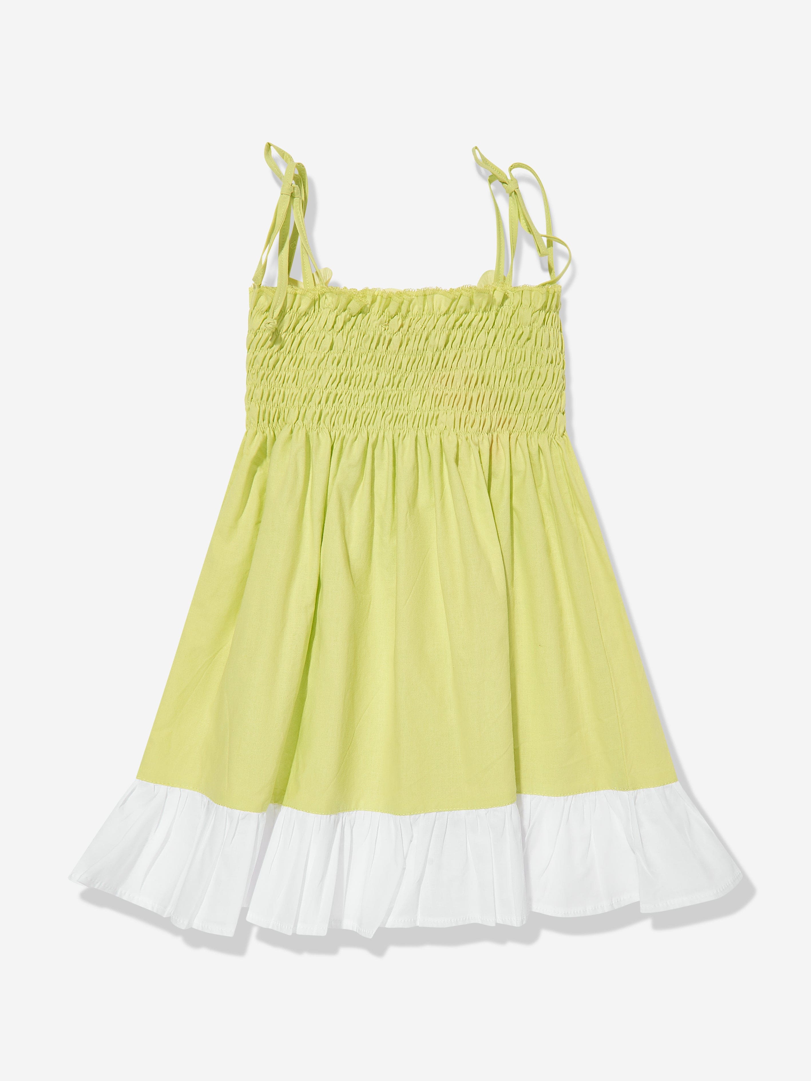 Selini Action Girls Daisy Beach Dress in Green