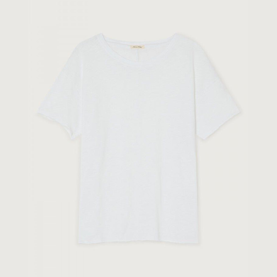 Women White Cotton T-Shirt