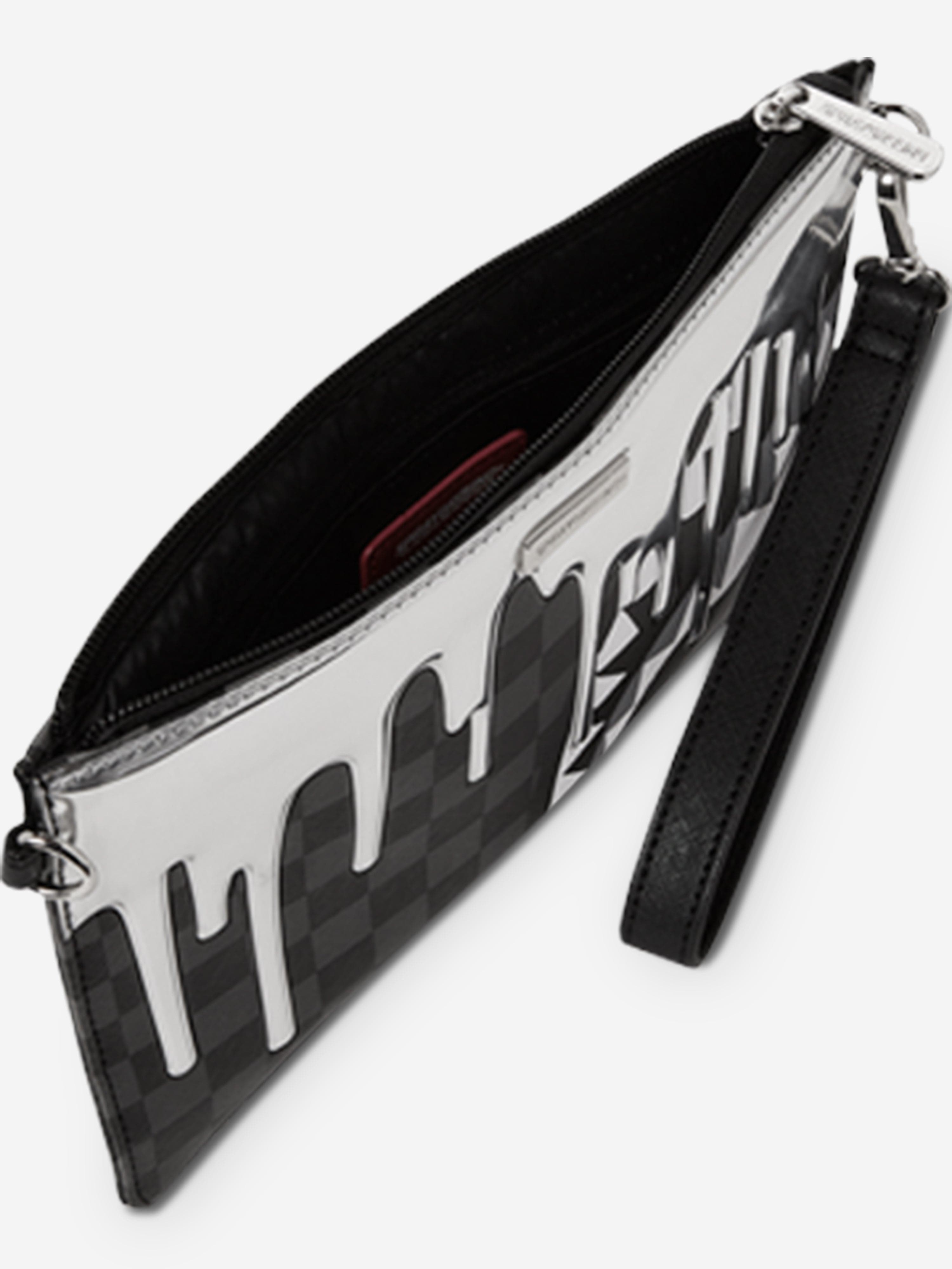Sprayground Kids Metallic Drips Pouchette in Black (25.4 cm)