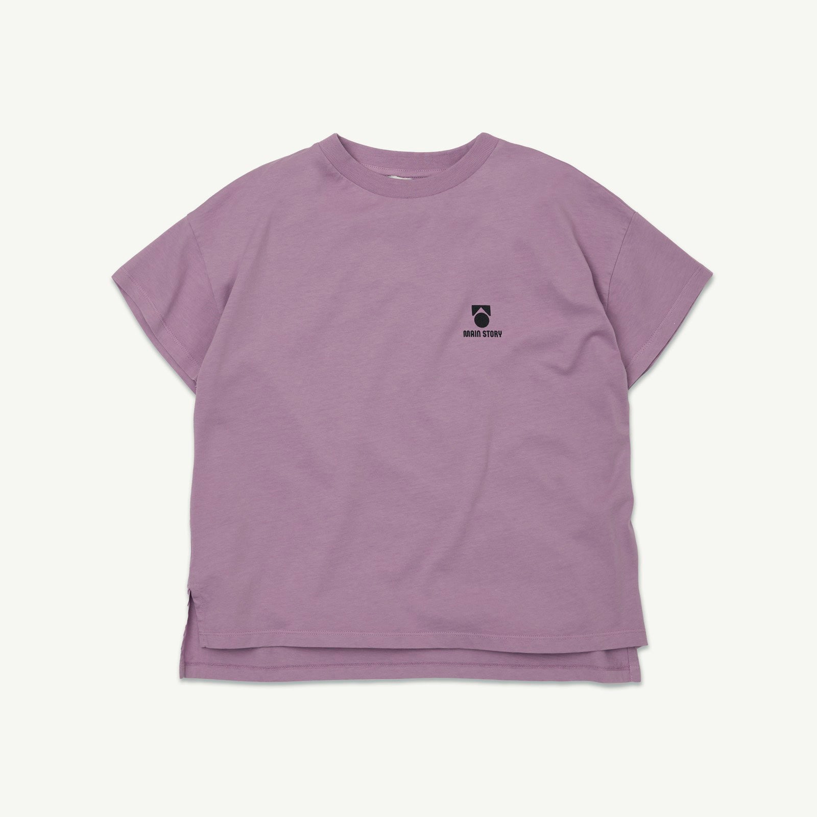 Boys & Girls Purple Logo Cotton T-Shirt