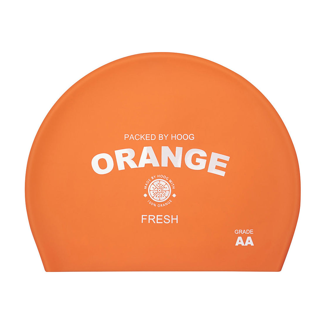 Adult Orange Logo Silicone Swim Cap