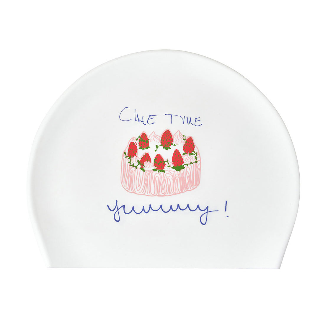 Adult White Cake Silicone Swim Cap