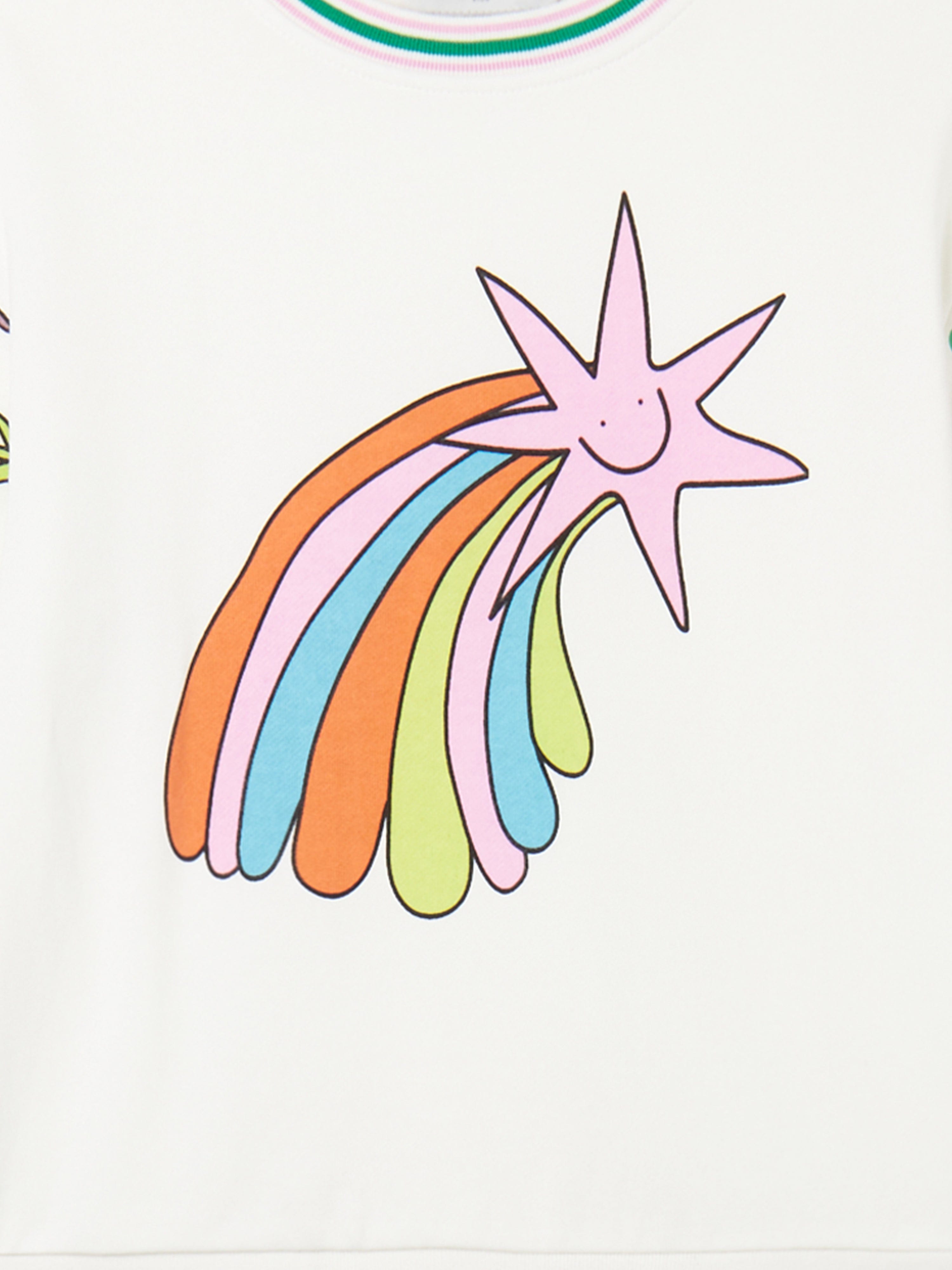 Stella McCartney Girls Shooting Star Sweatshirt in Ivory