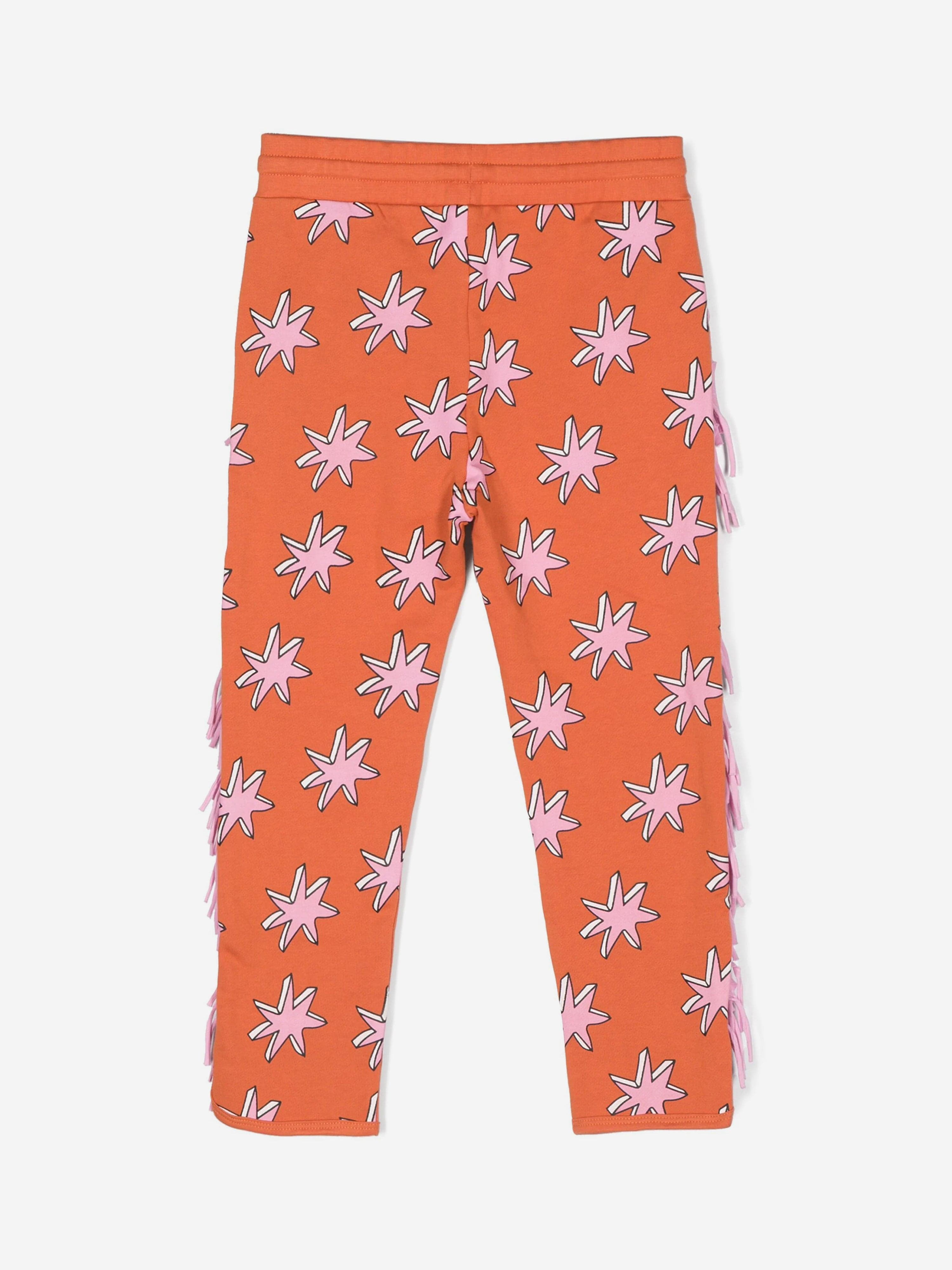 Stella McCartney Girls Fringed Joggers in Orange