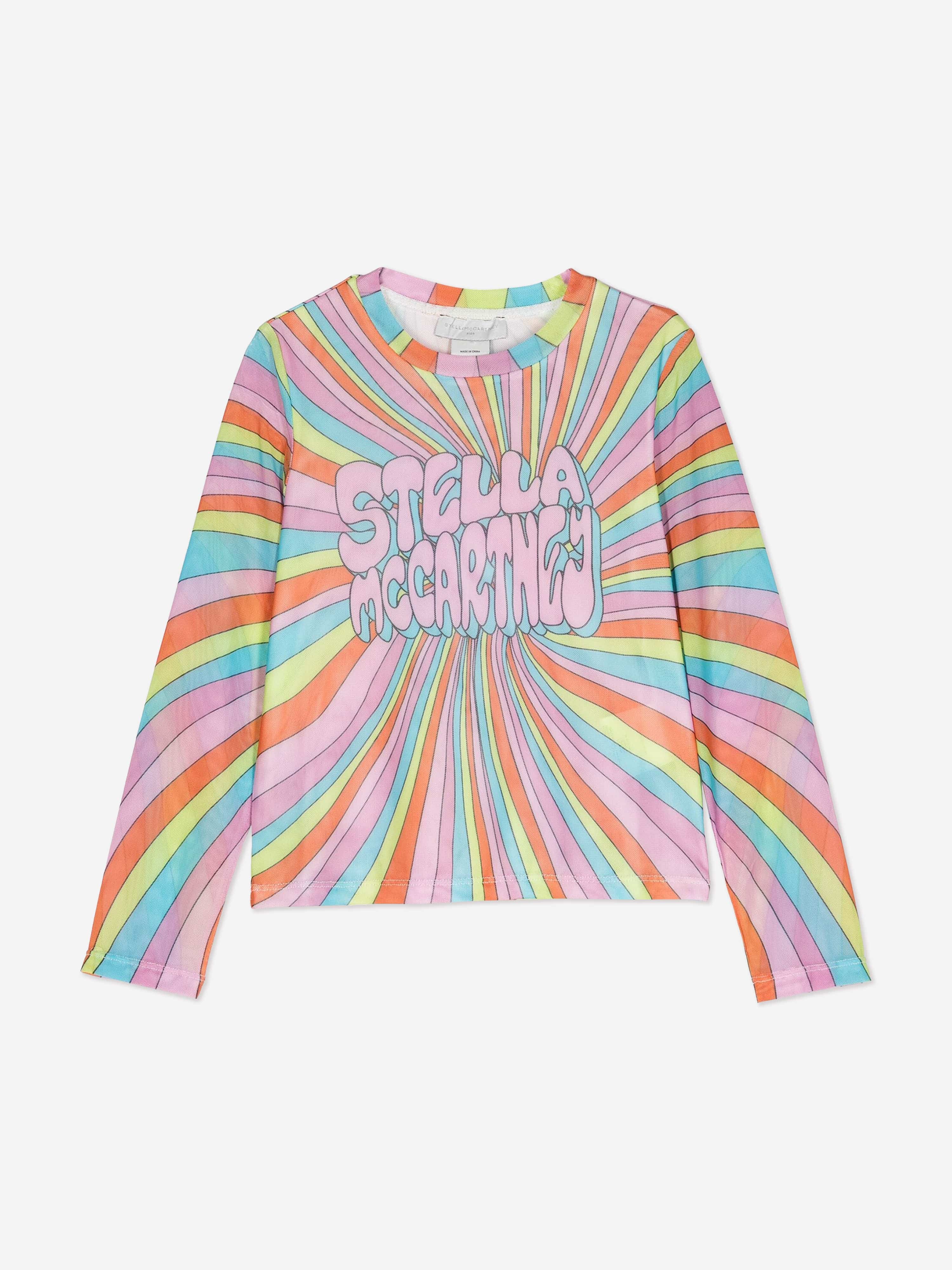 Stella McCartney Girls Funky Long Sleeve T-Shirt in Multicolour