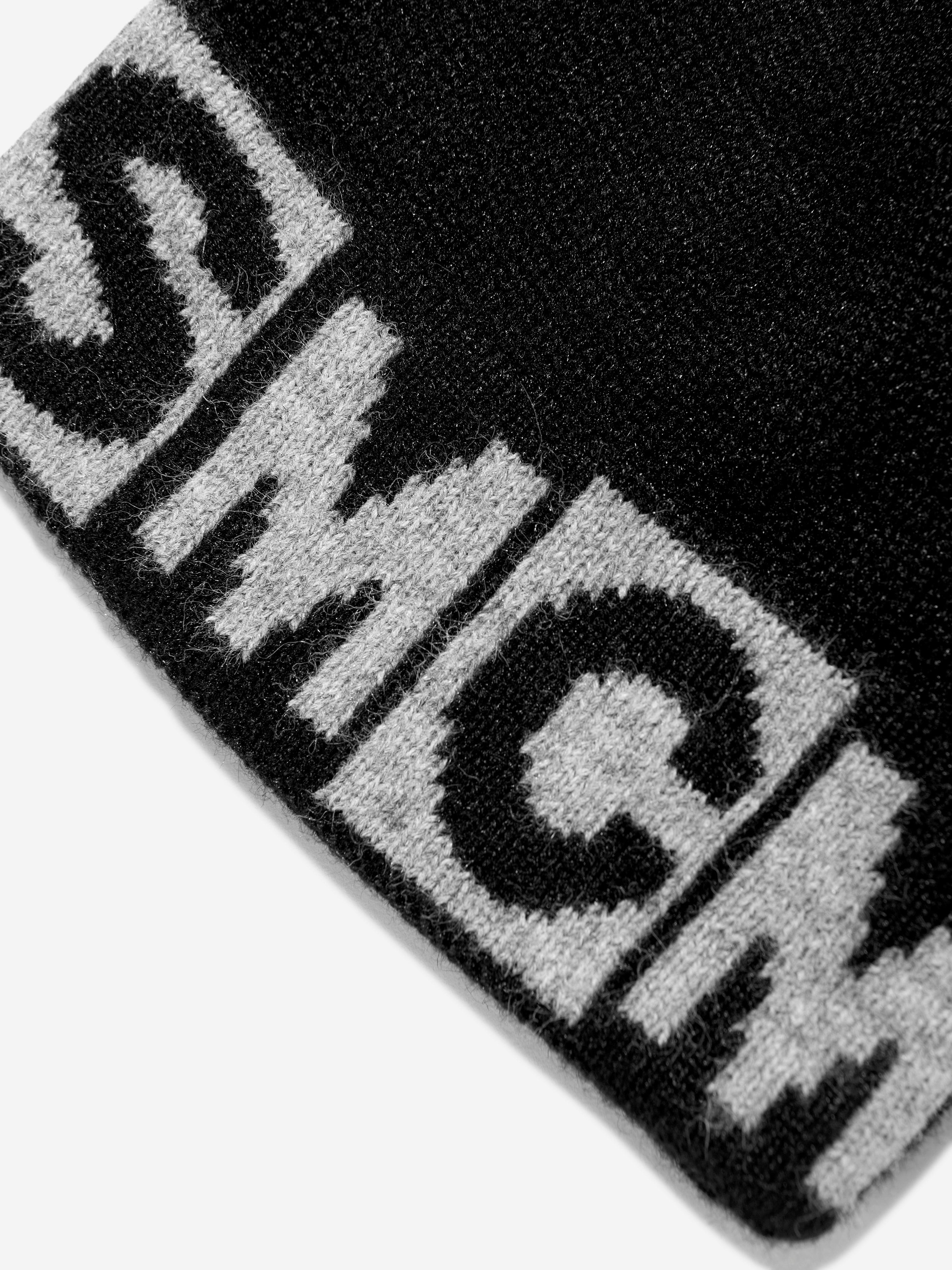 Stella McCartney Kids Logo Beanie Hat in Black